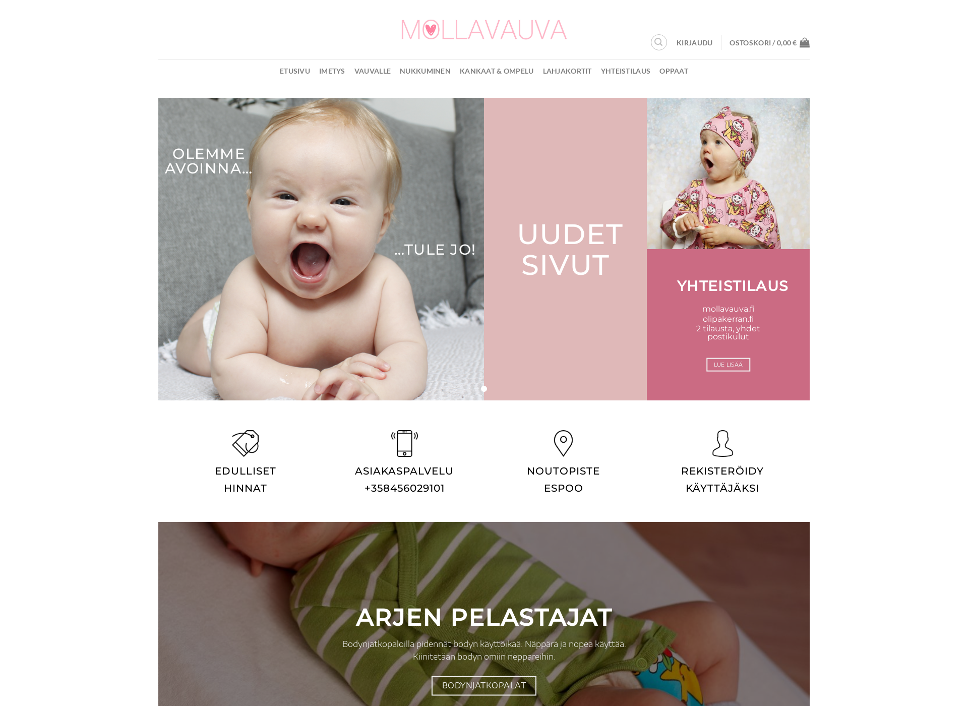 Screenshot for mollavauva.fi