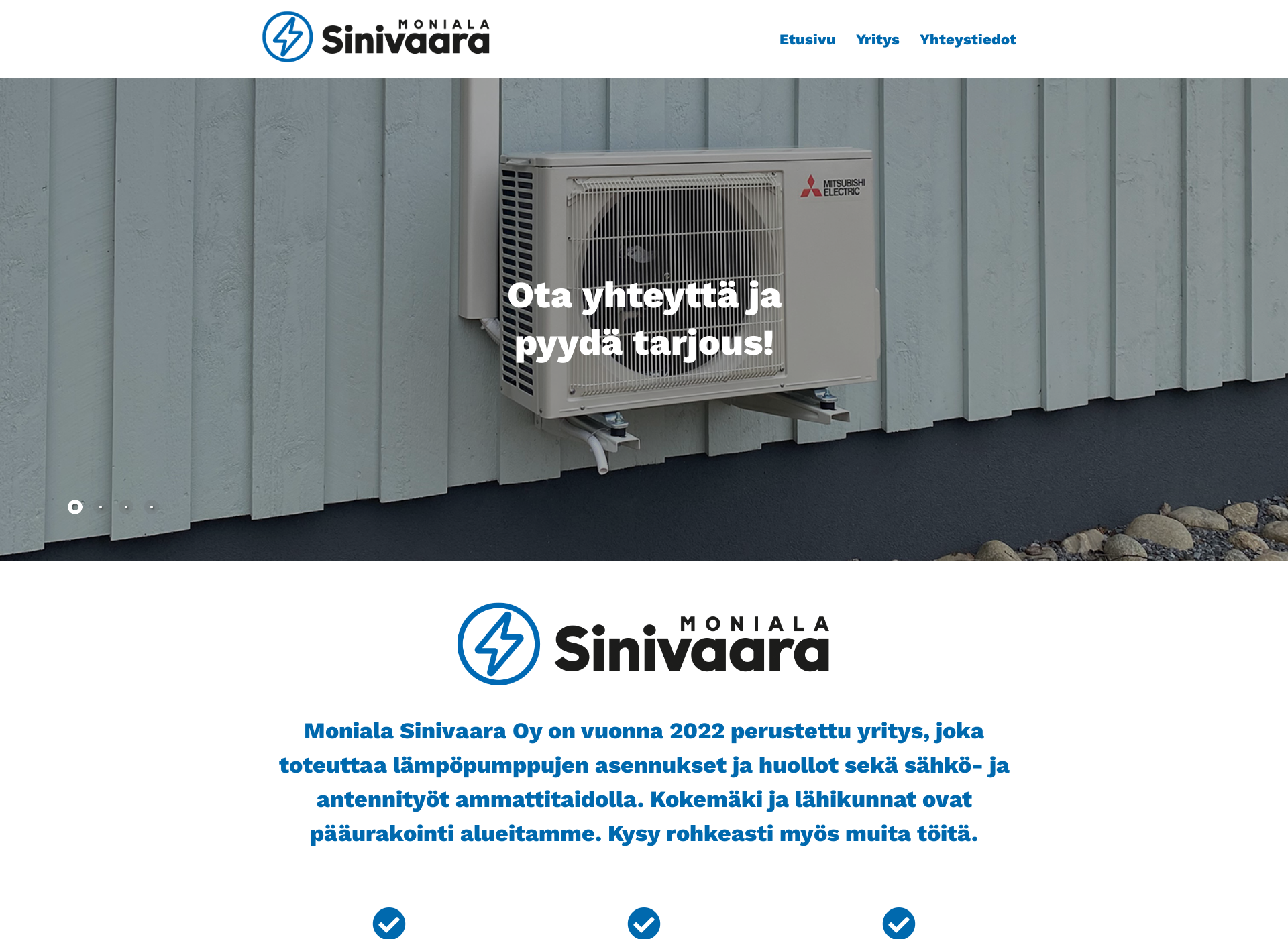Skärmdump för monialasinivaara.fi