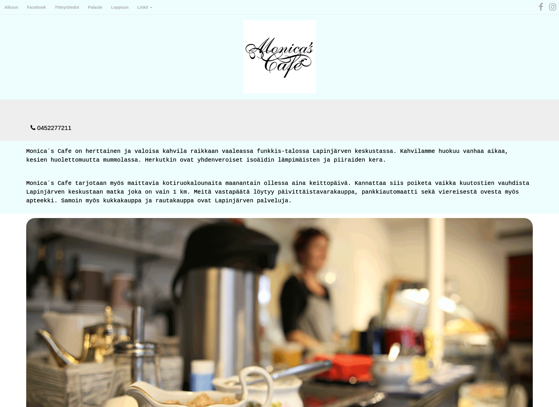 Screenshot for monicascafe.fi