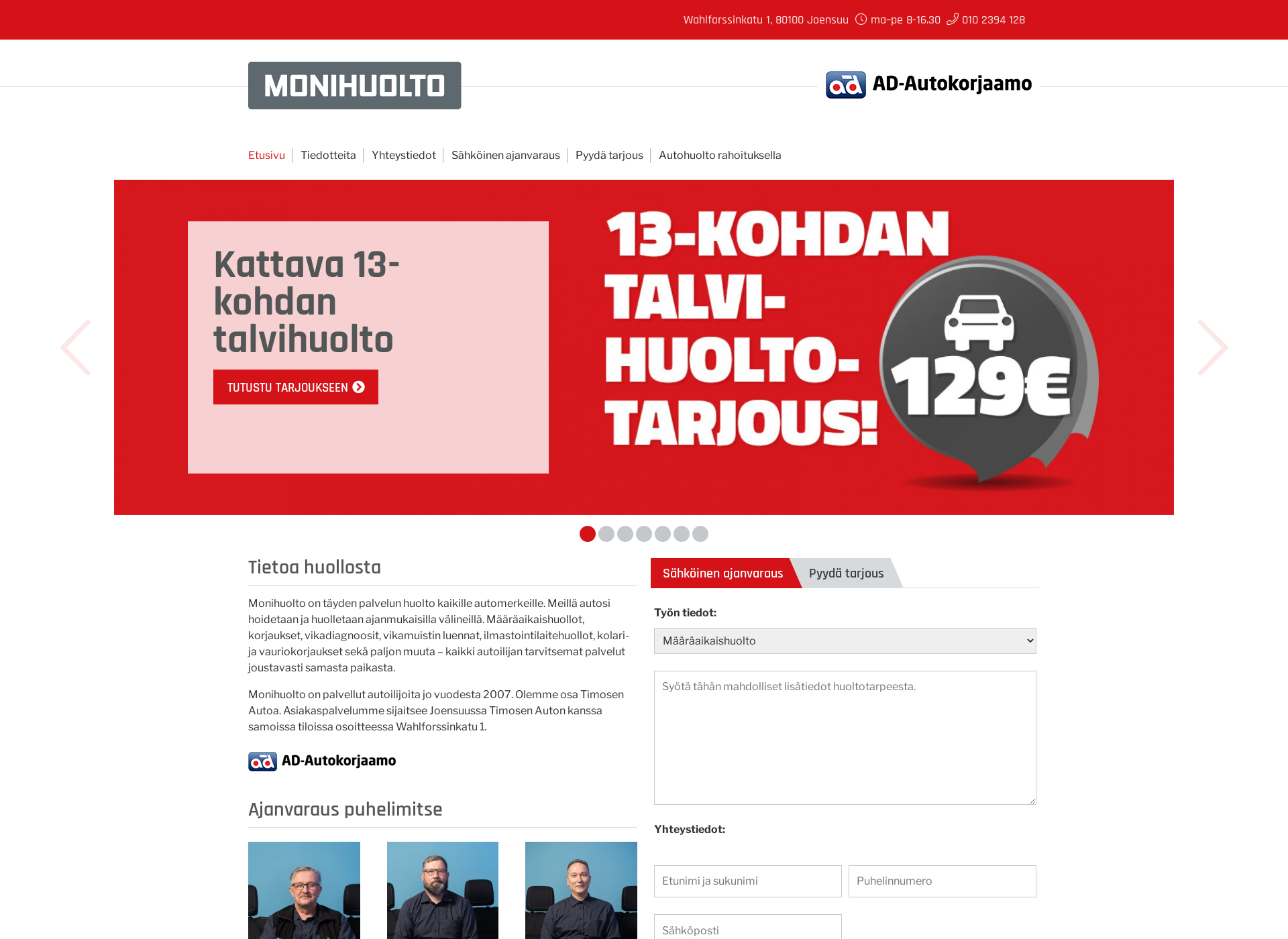 Screenshot for monihuolto.fi