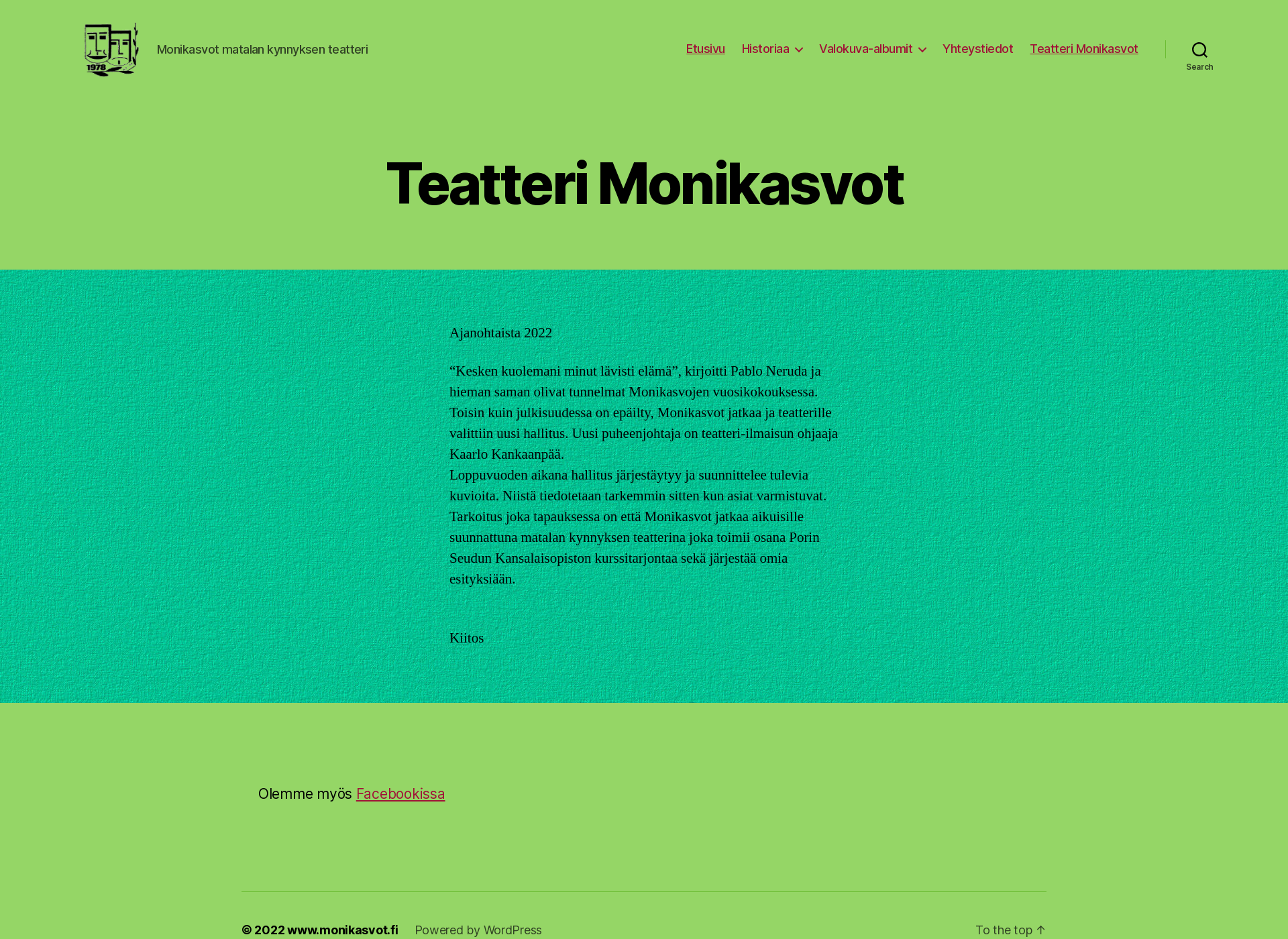 Screenshot for monikasvot.fi