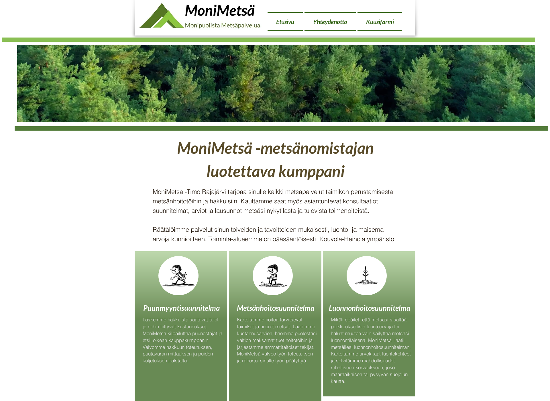 Skärmdump för monimetsa.fi