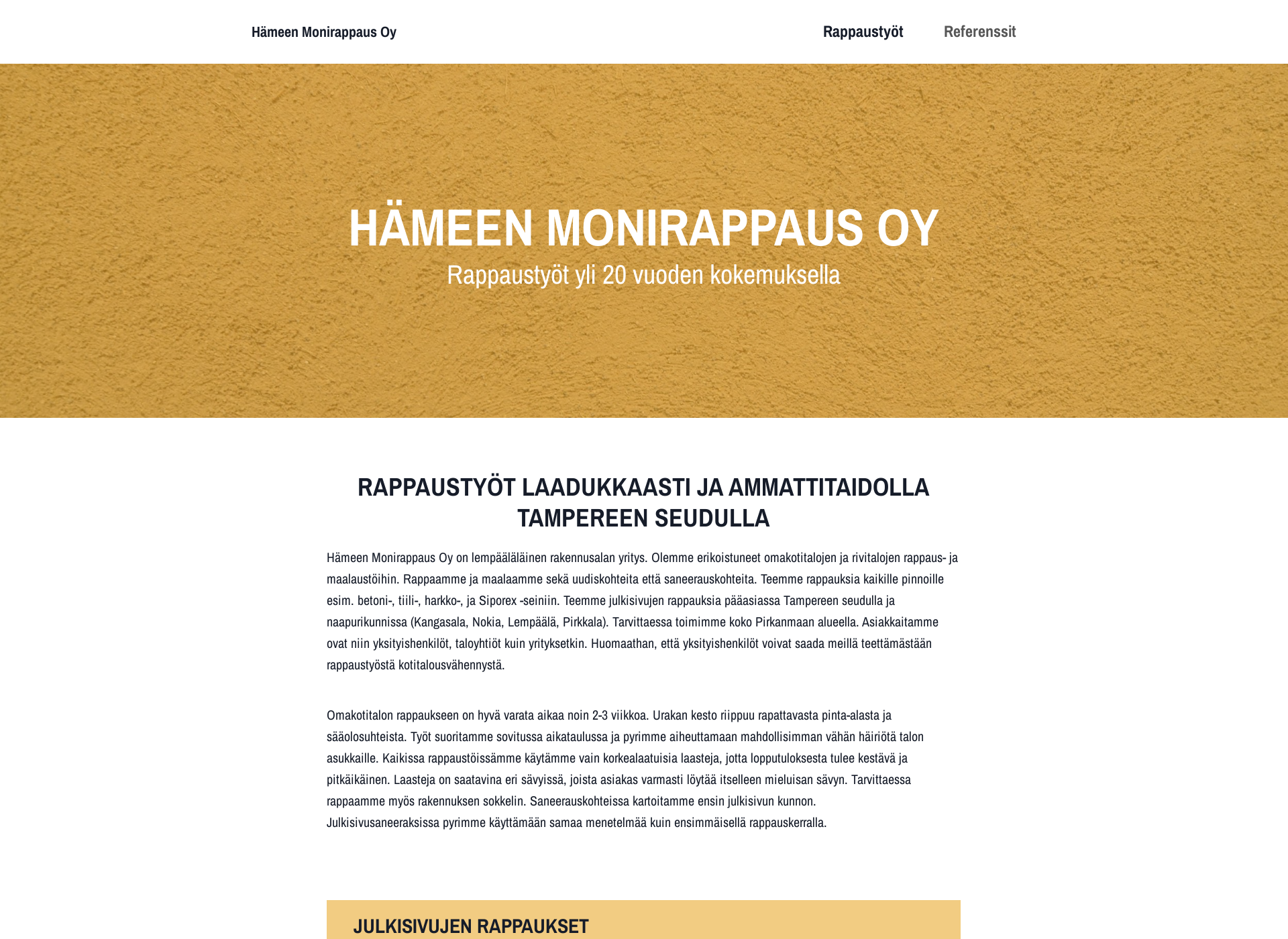Screenshot for monirappaus.fi