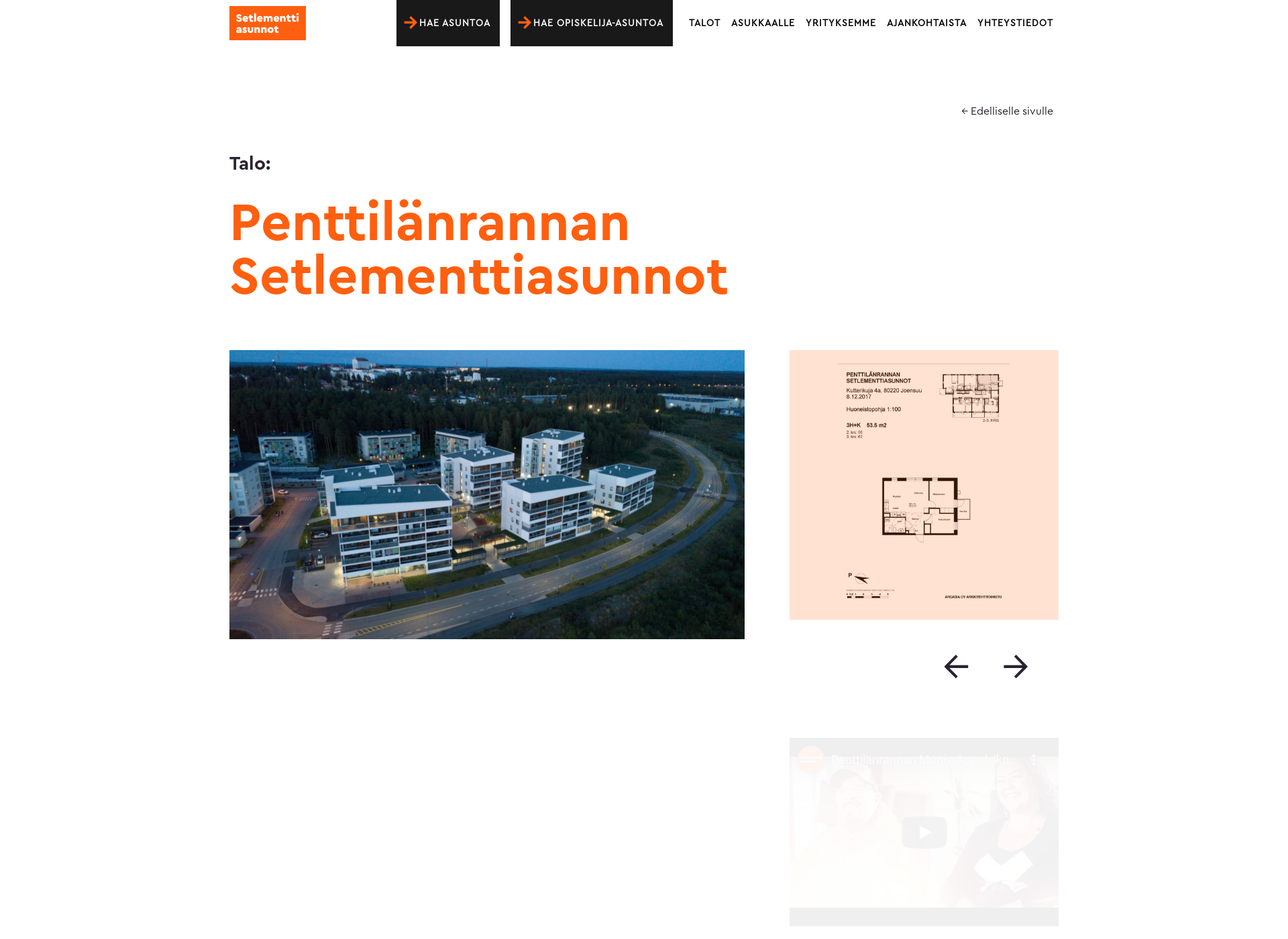 Skärmdump för monisukupolvikortteli.fi