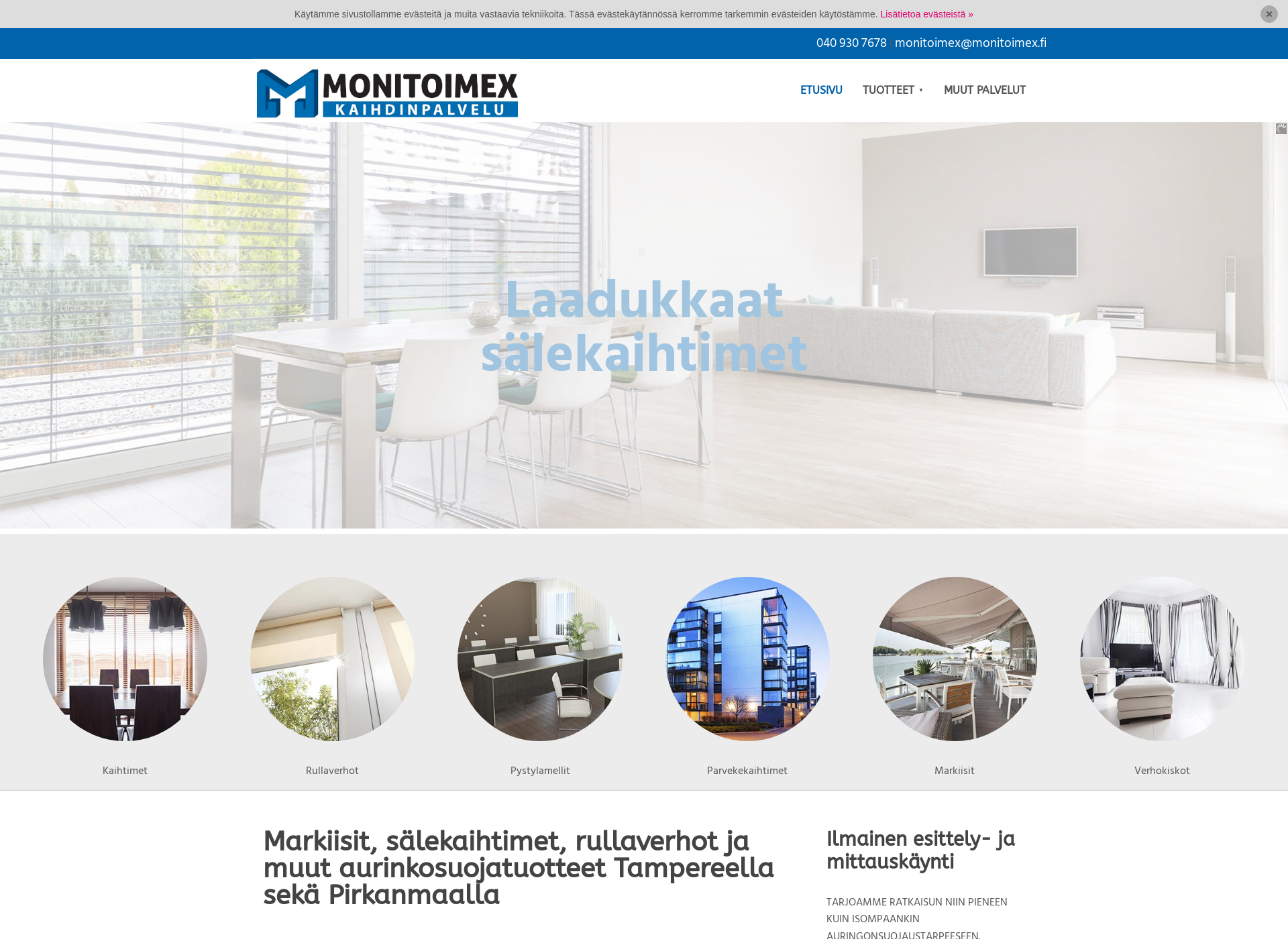 Skärmdump för monitoimex.fi