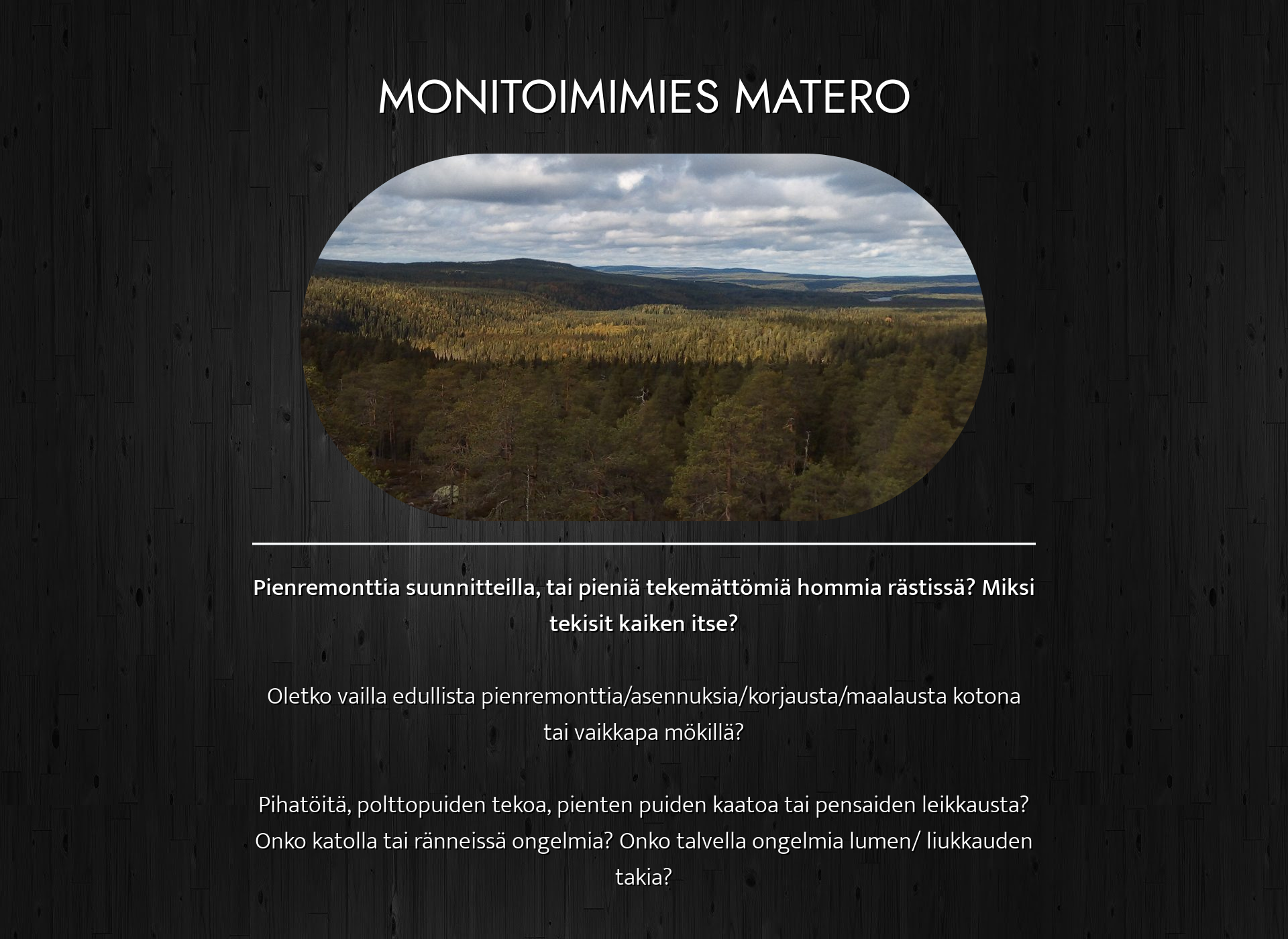 Näyttökuva monitoimimatero.fi