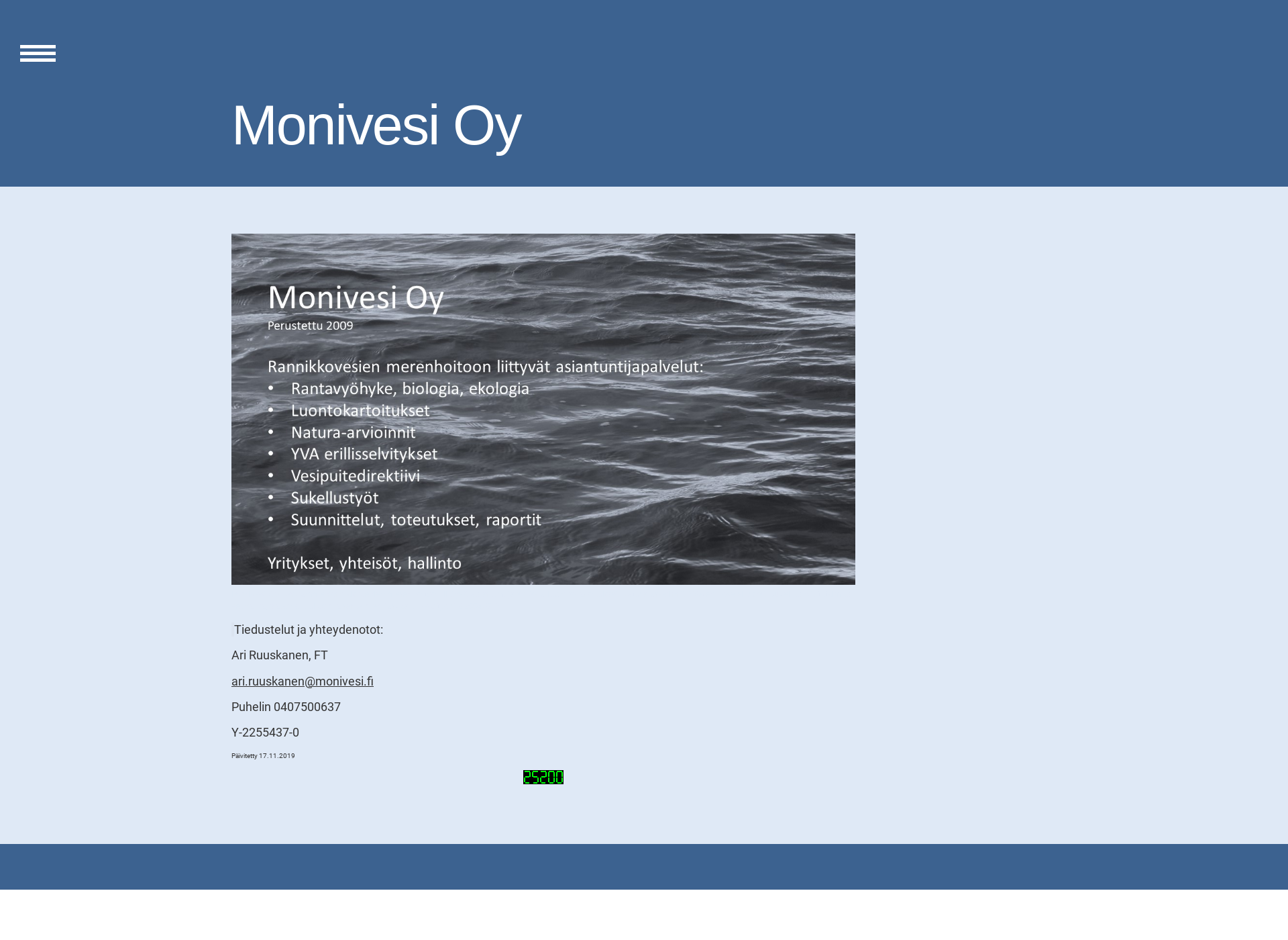 Skärmdump för monivesi.fi