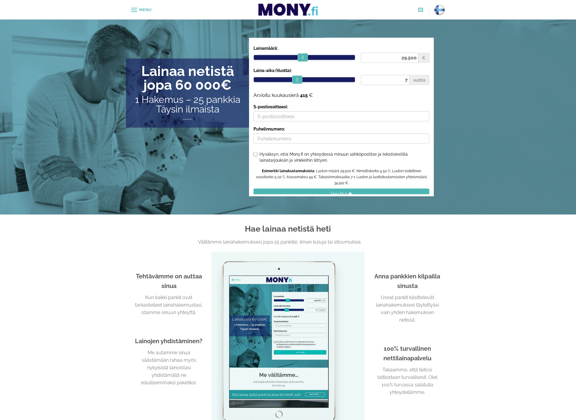 Screenshot for mony.fi