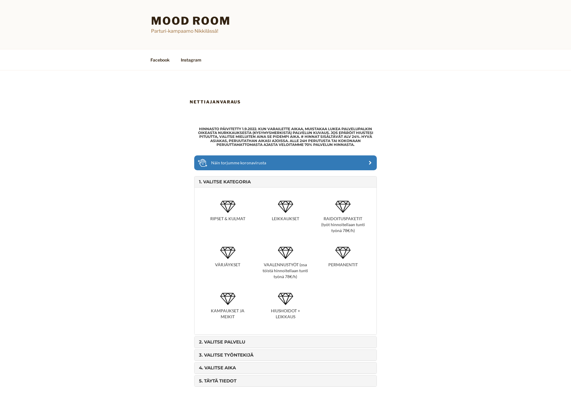 Screenshot for moodroom.fi