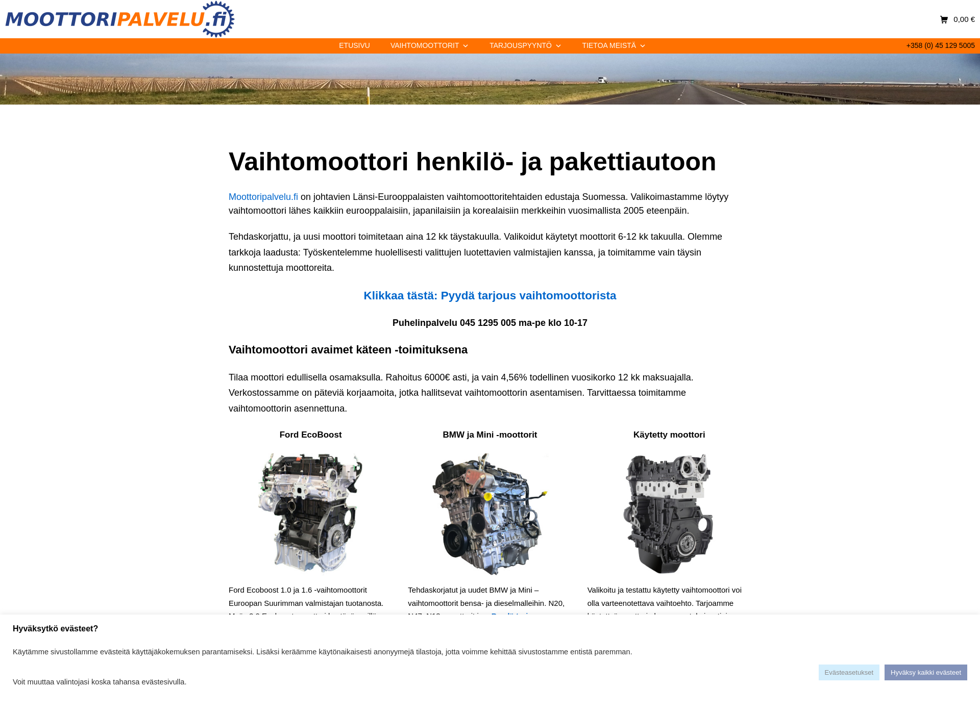 Screenshot for moottoripalvelu.fi