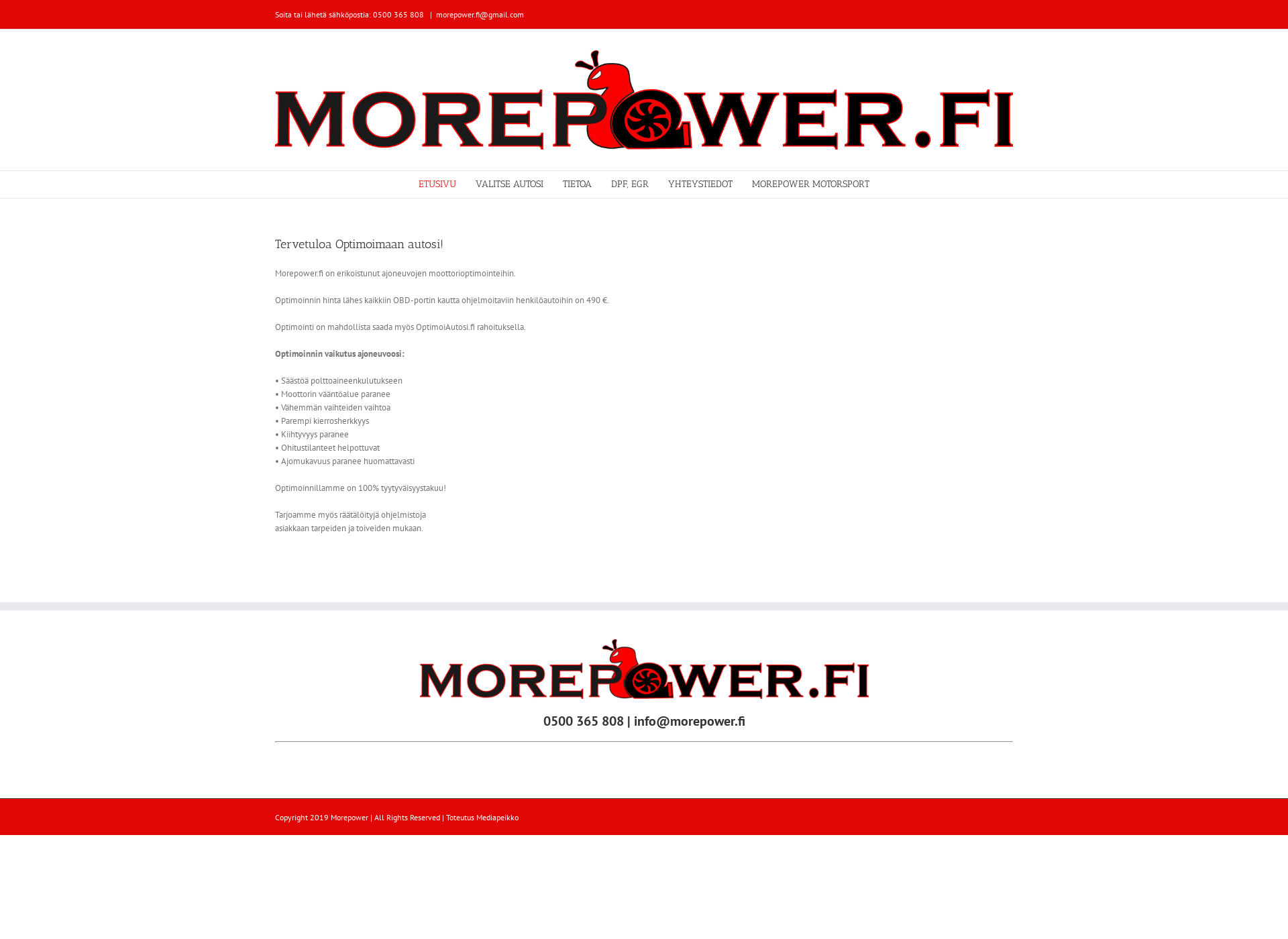 Screenshot for morepower.fi