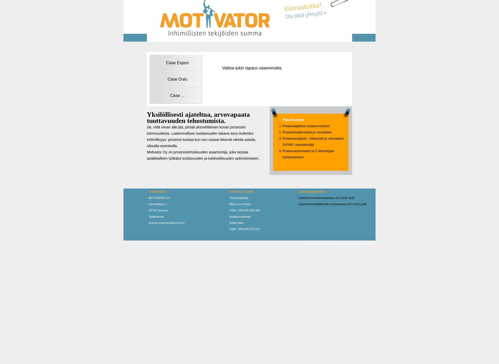 Skärmdump för motivator.fi