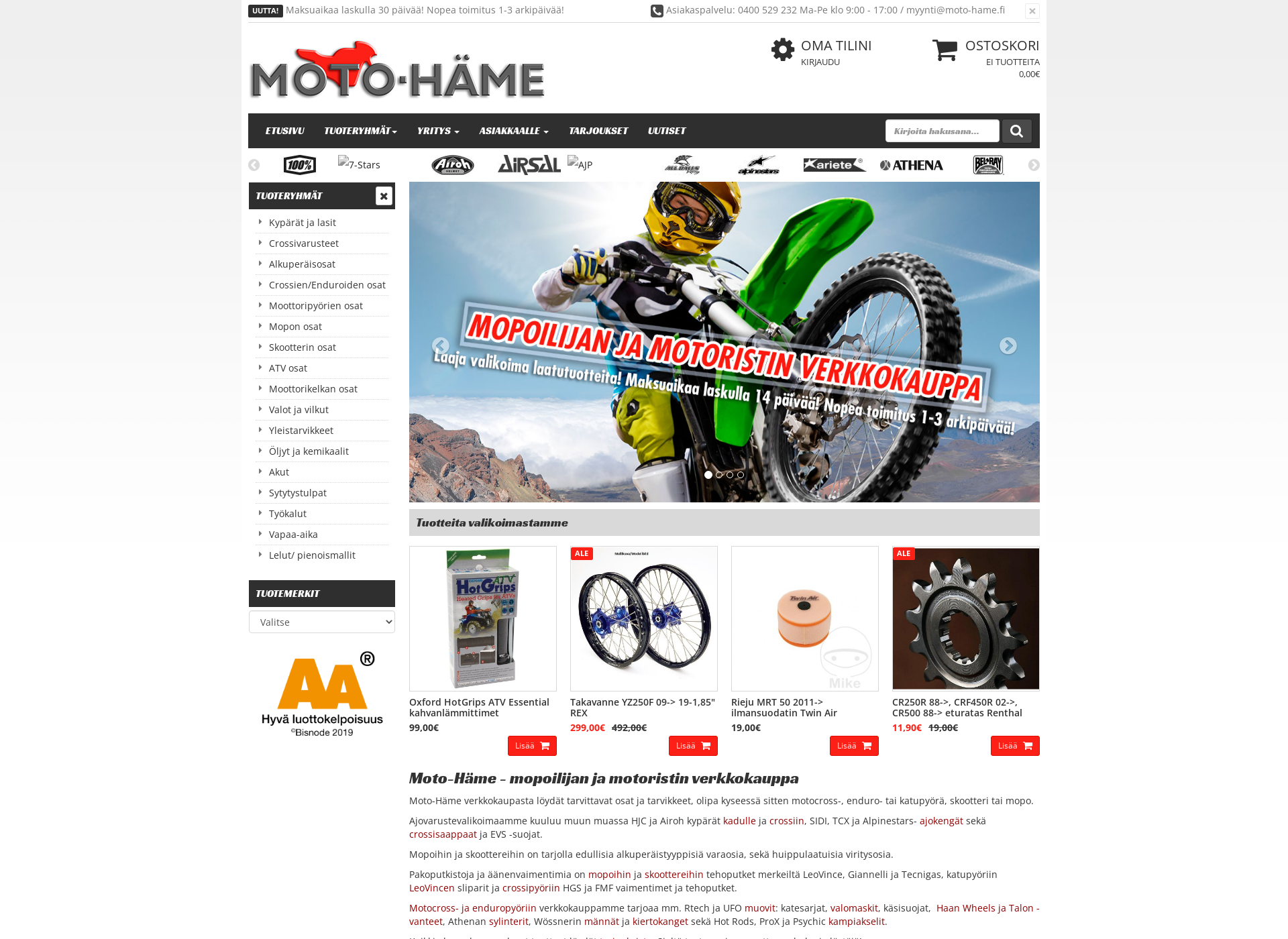 Screenshot for moto-hame.fi