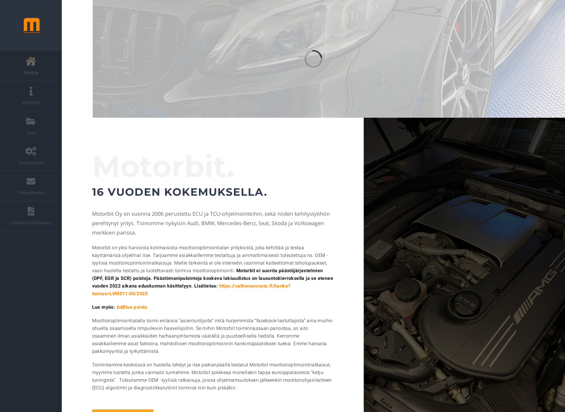 Skärmdump för motorbit.fi