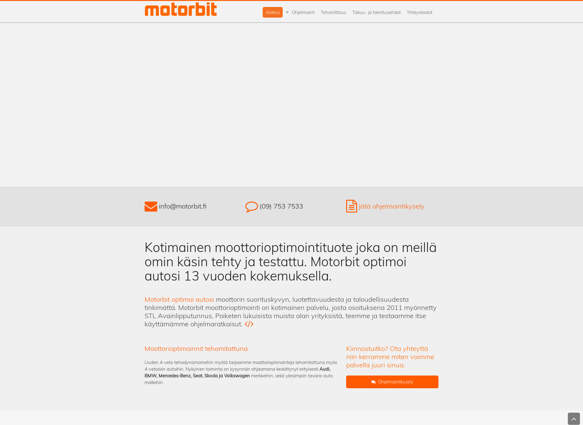 Skärmdump för motortech.fi