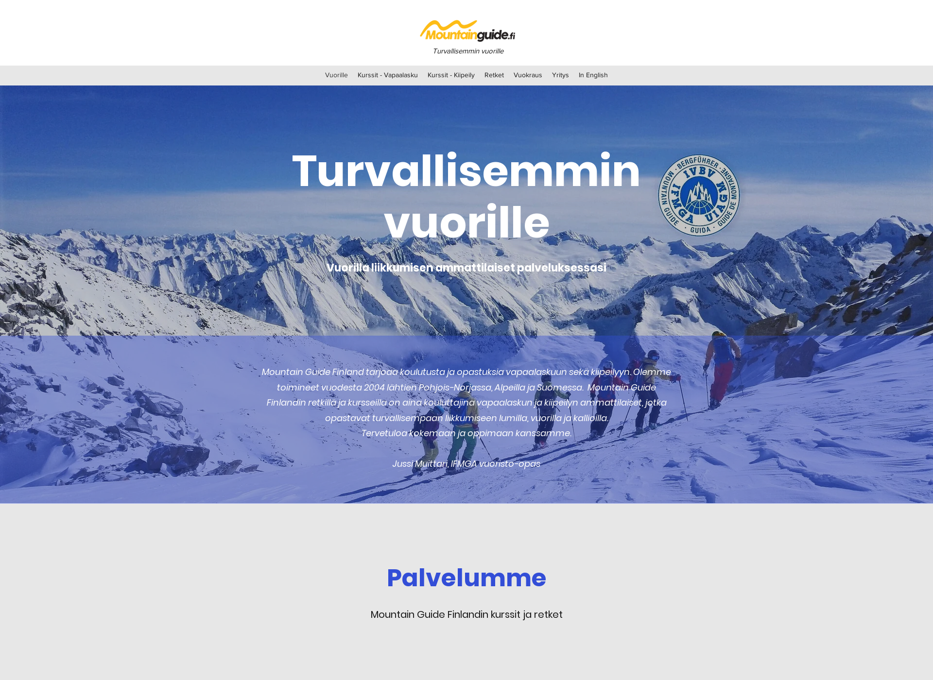 Näyttökuva mountainguide.fi