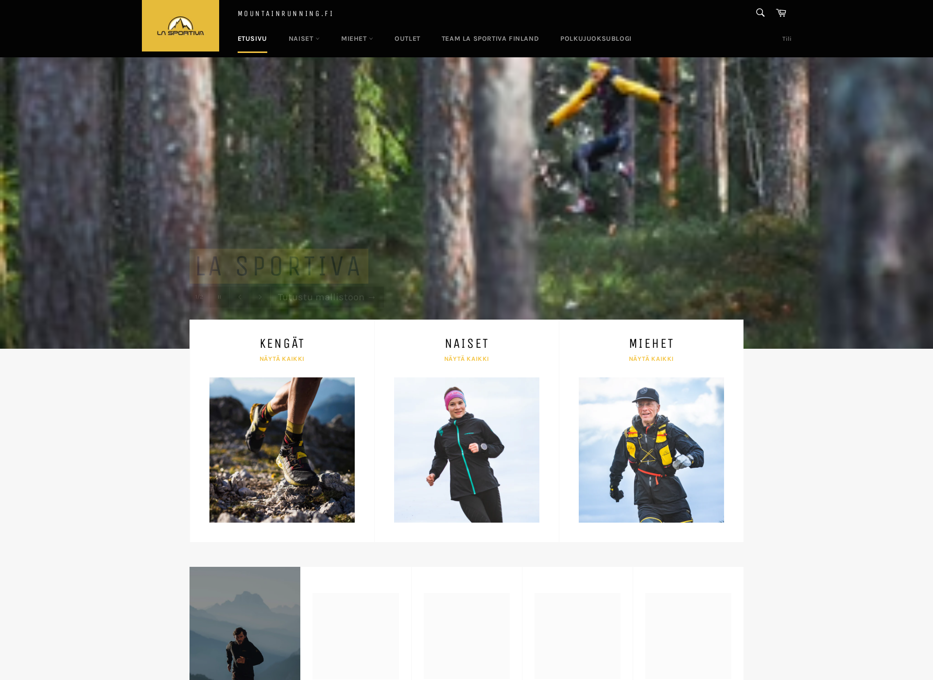 Skärmdump för mountainrunning.fi