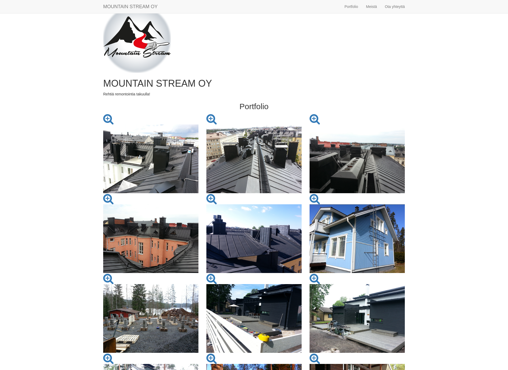 Skärmdump för mountainstream.fi