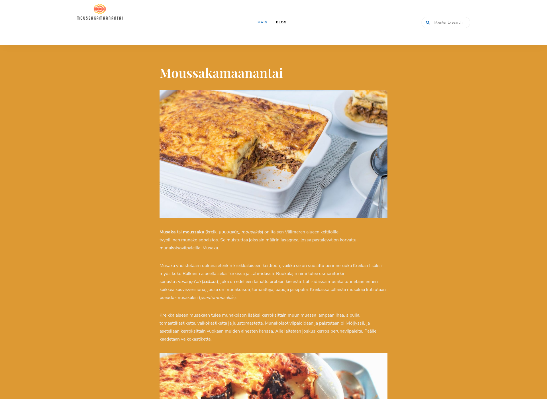 Screenshot for moussakamaanantai.fi
