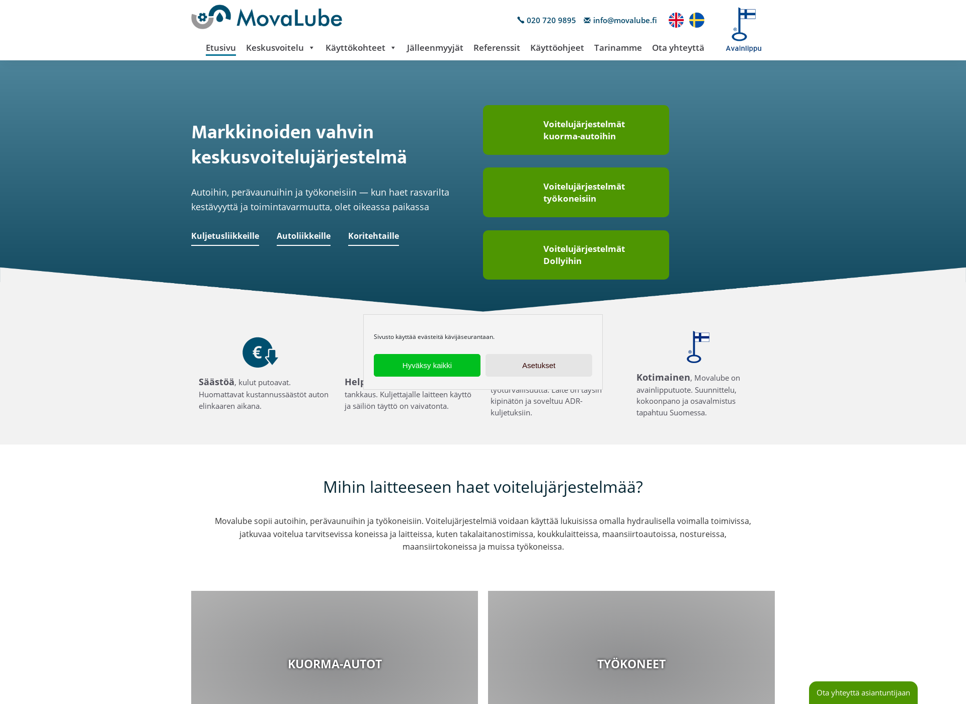 Screenshot for movalube.fi
