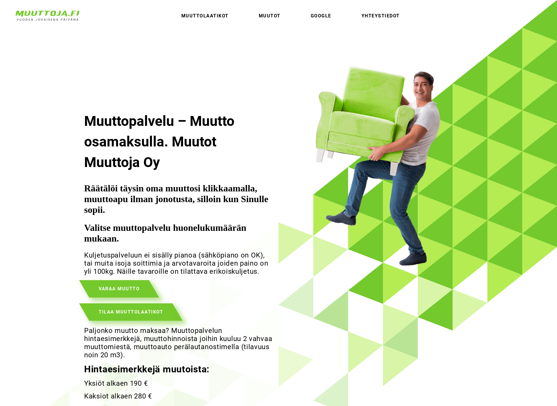 Skärmdump för movingcompany.fi