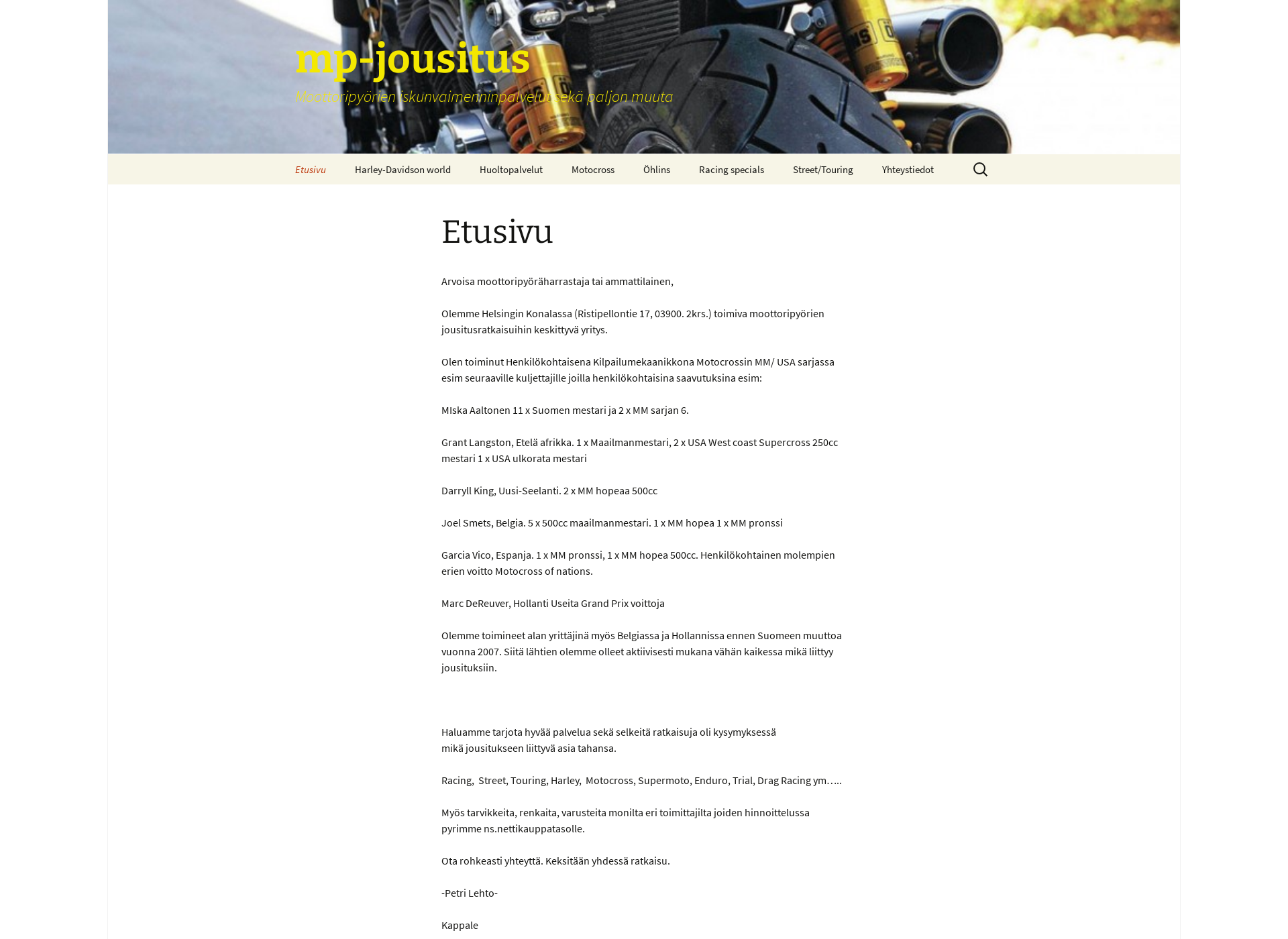 Screenshot for mp-jousitus.fi