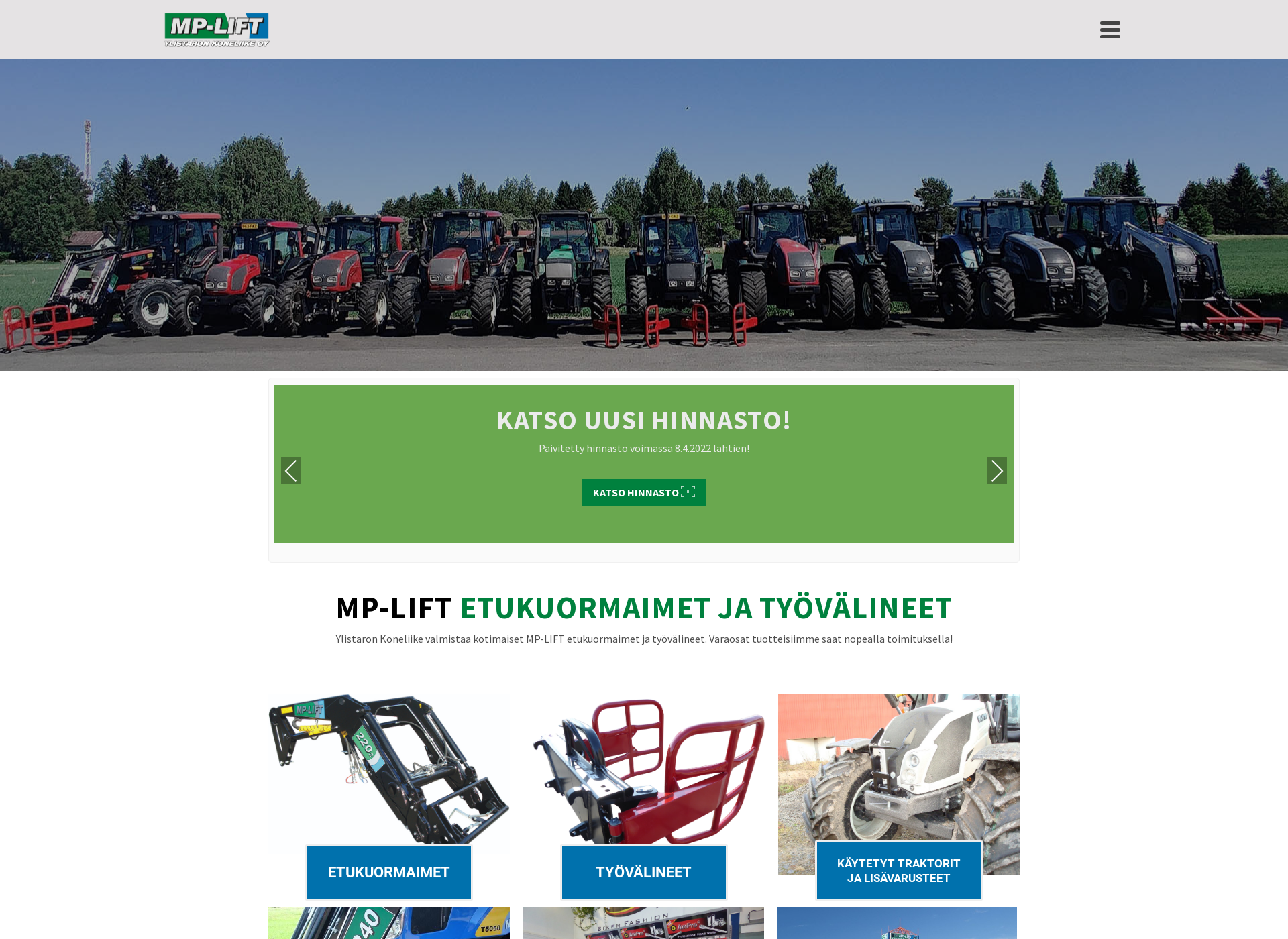 Skärmdump för mp-lift.fi