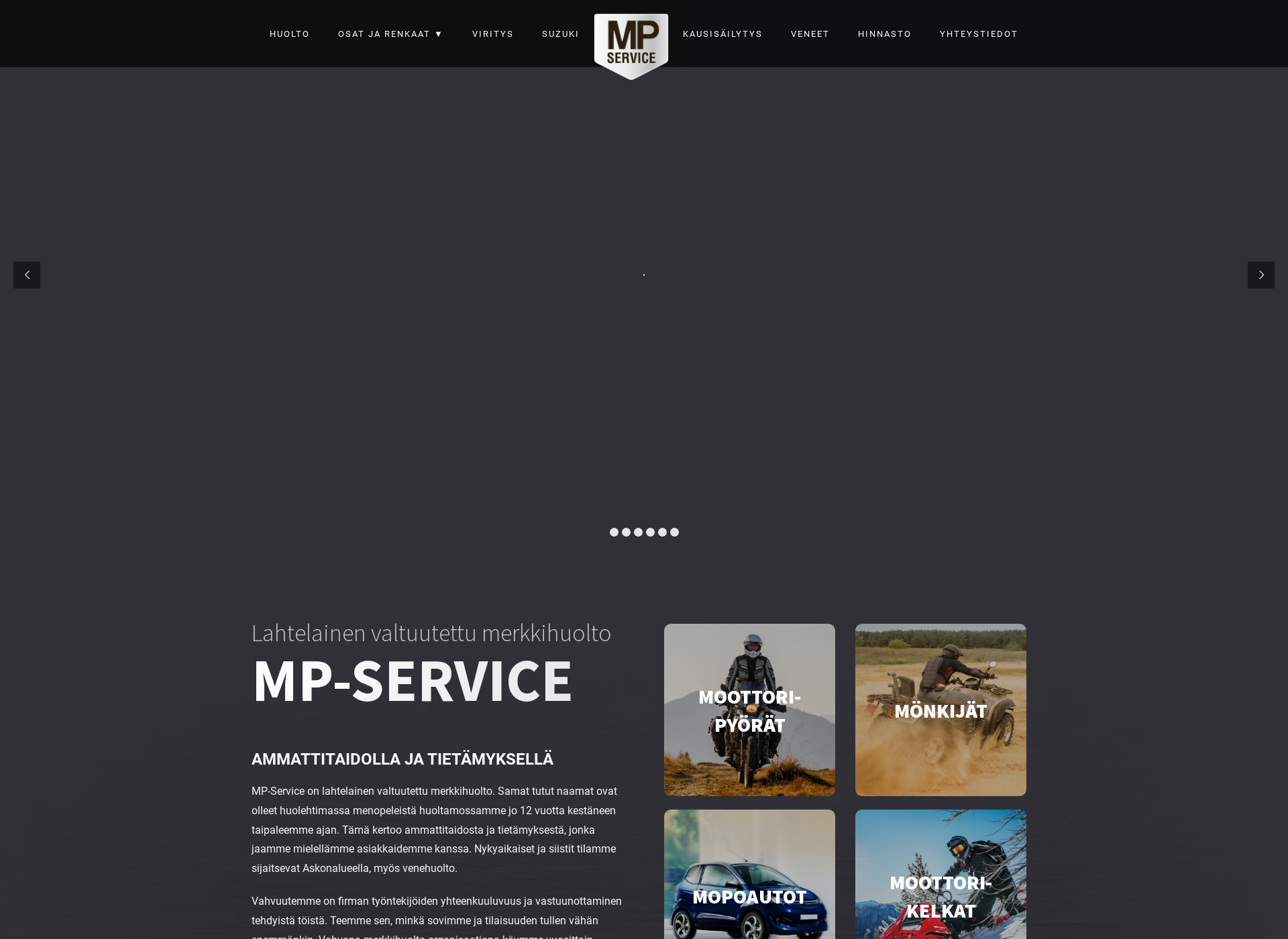Screenshot for mp-service.fi
