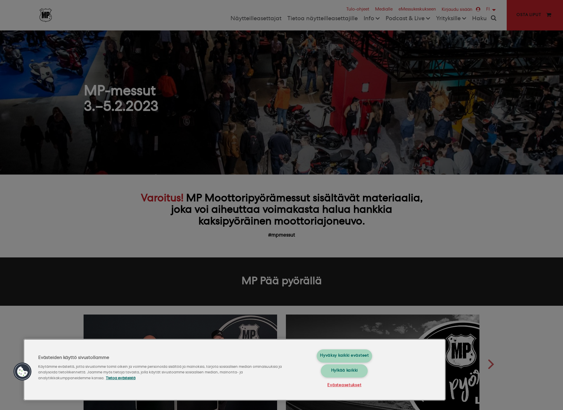 Screenshot for mpmessut.fi