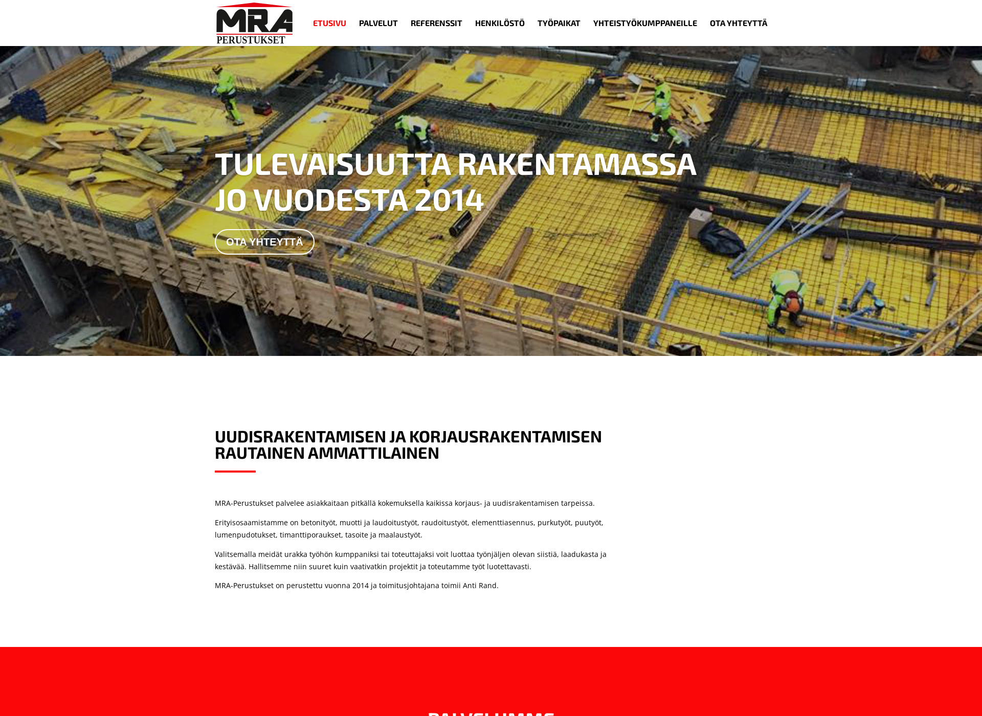 Screenshot for mra-perustukset.fi