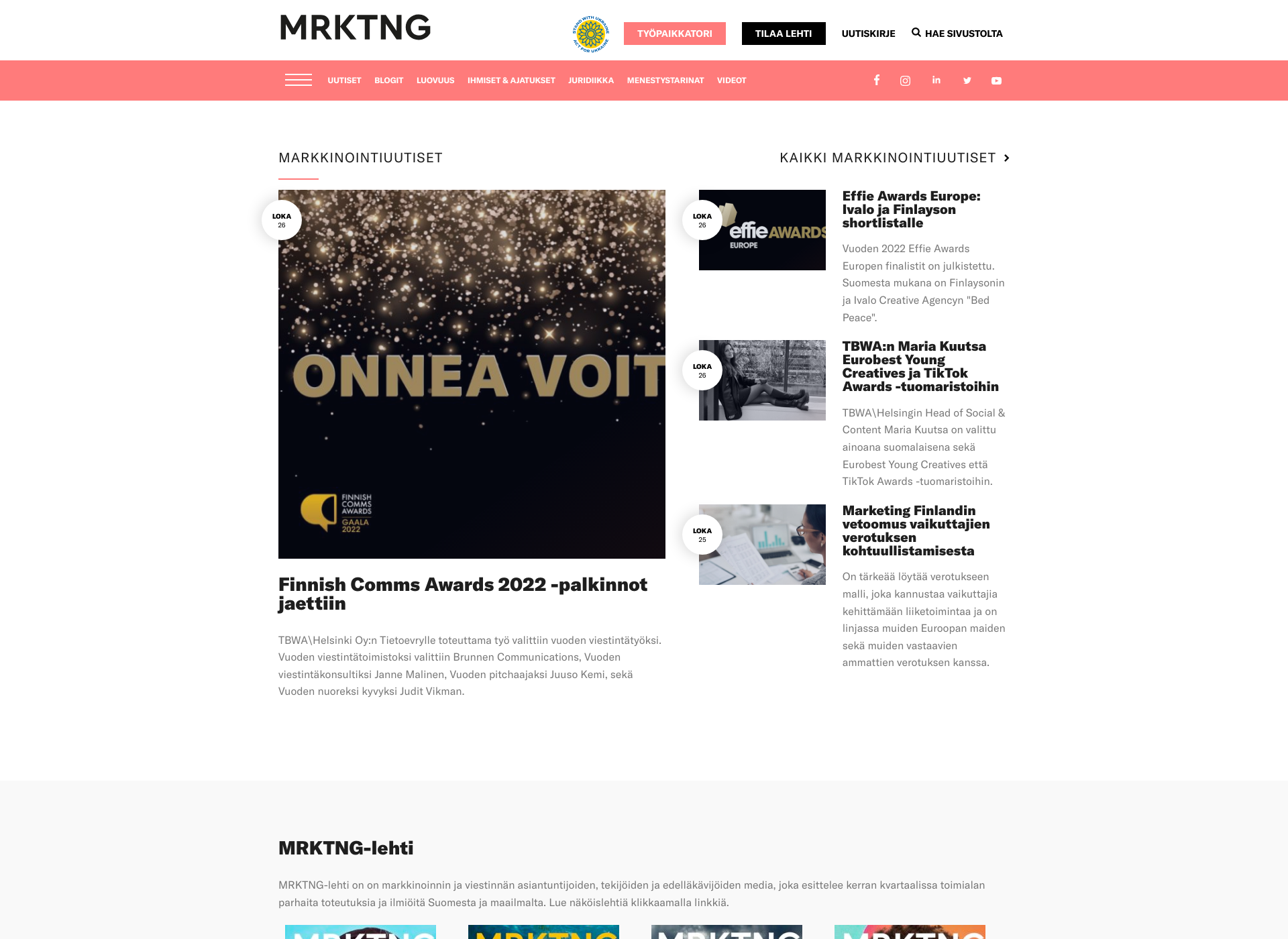 Screenshot for mrktng.fi