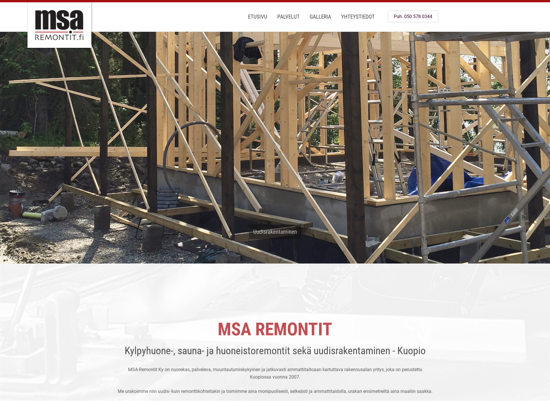 Skärmdump för msaremontit.fi