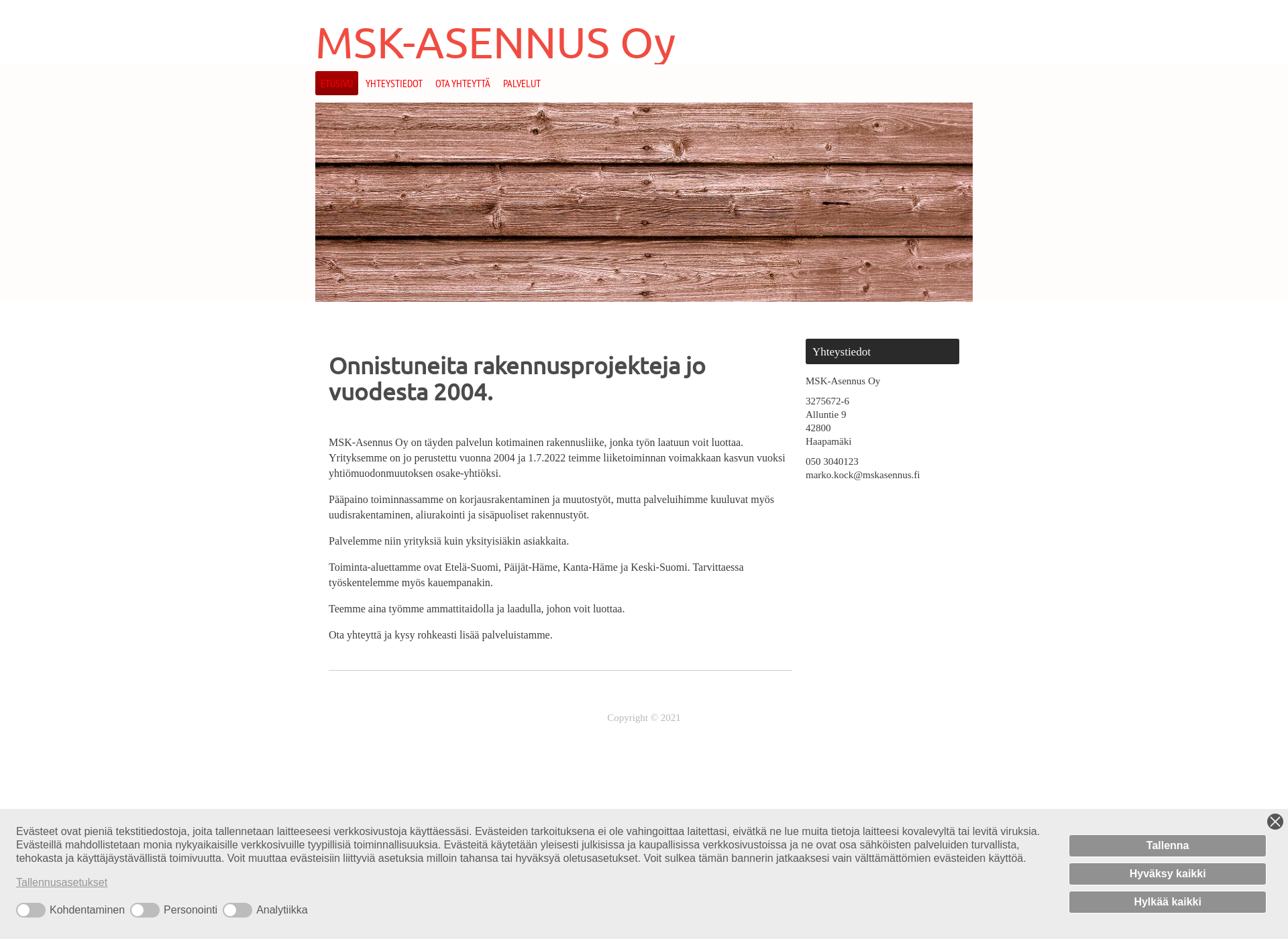 Screenshot for mskasennus.fi