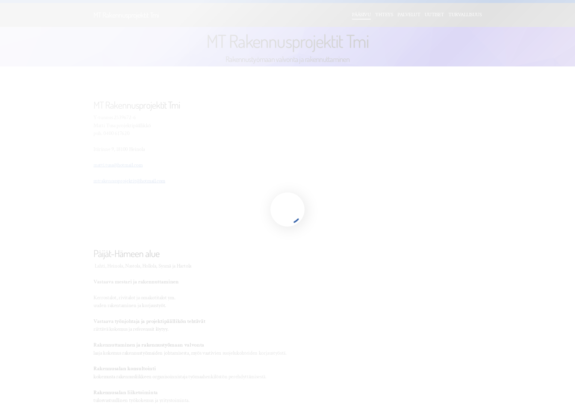 Screenshot for mtrakennusprojektit.fi