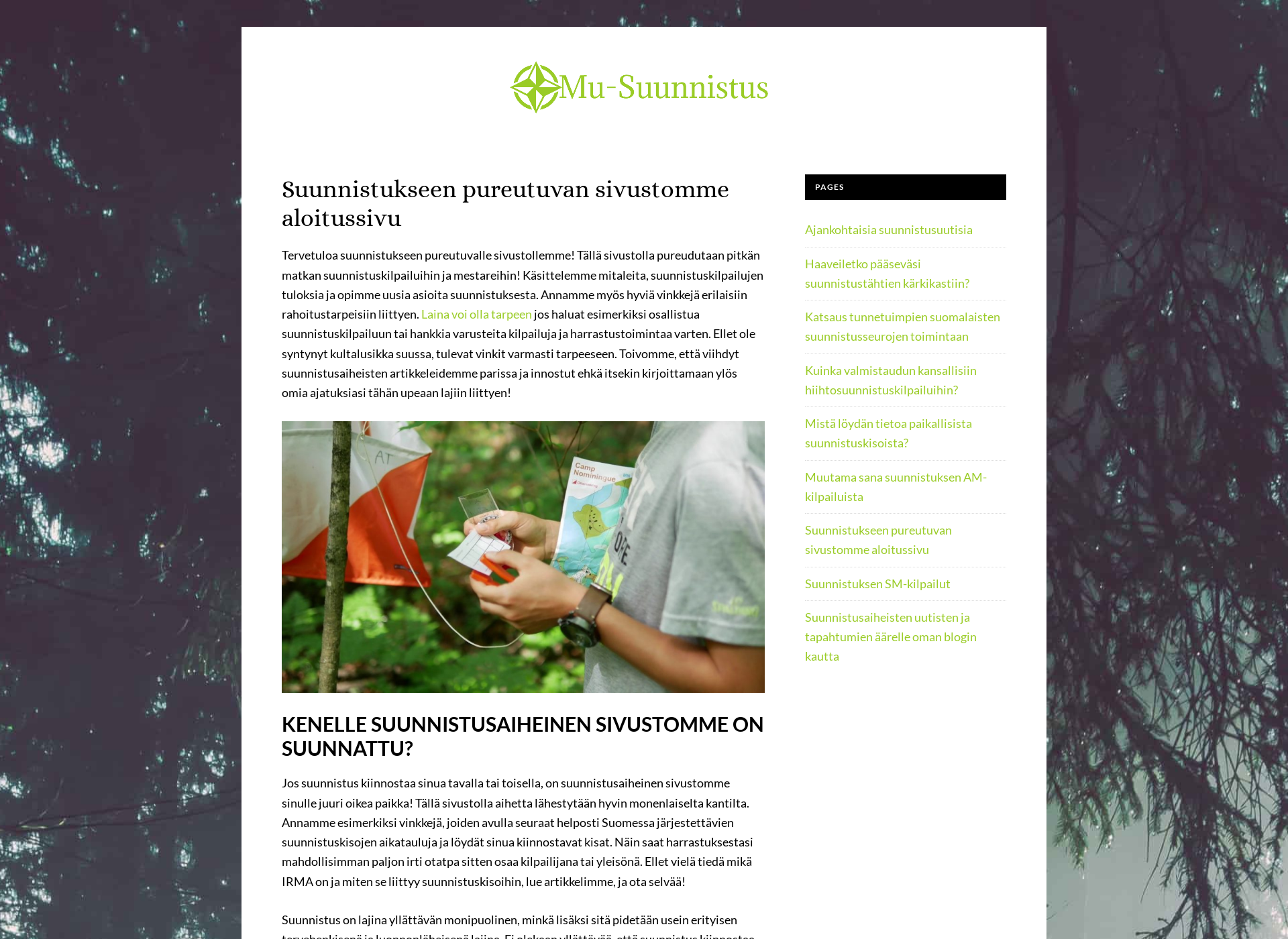 Screenshot for mu-suunnistus.fi