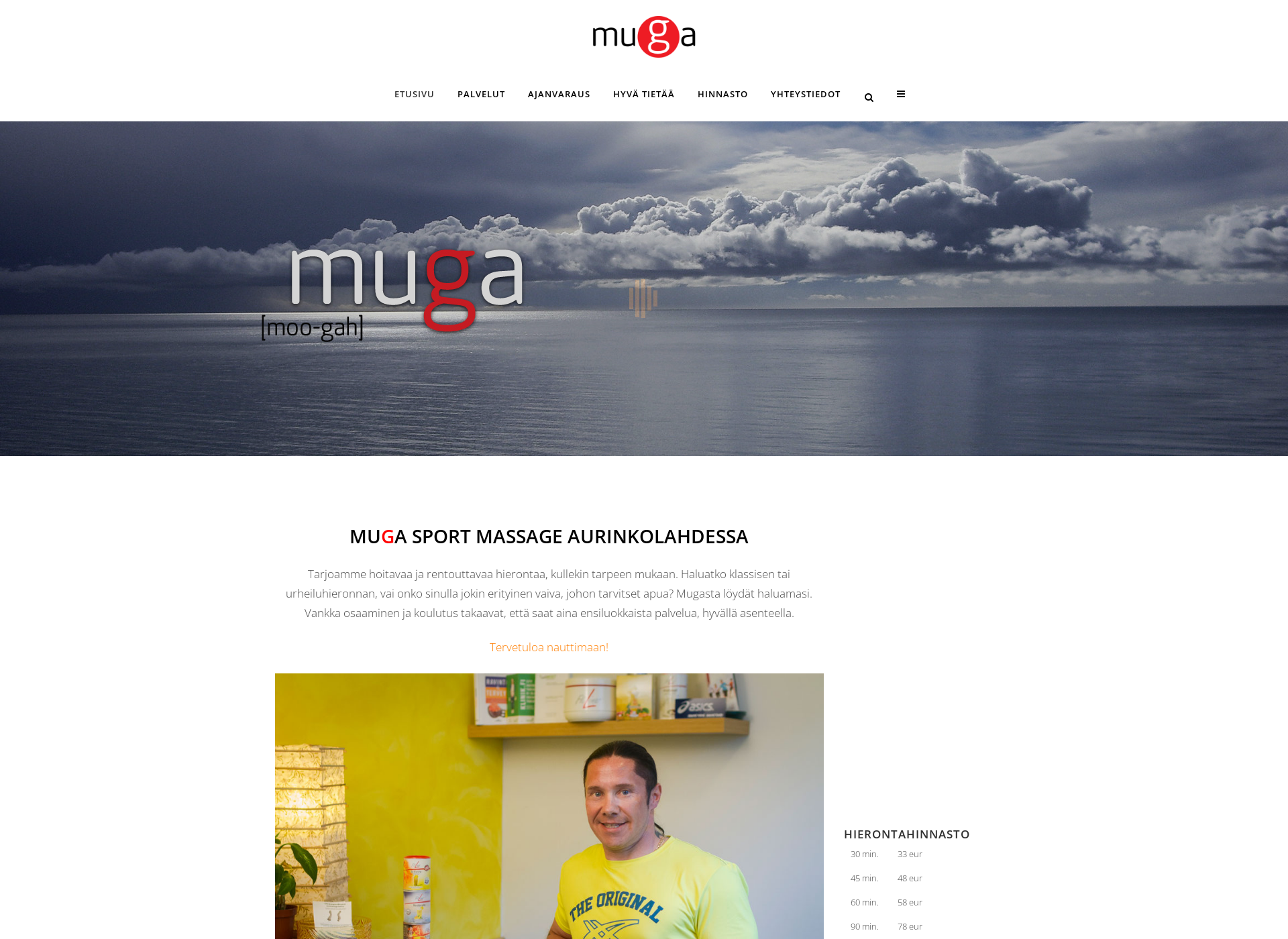 Skärmdump för muga.fi