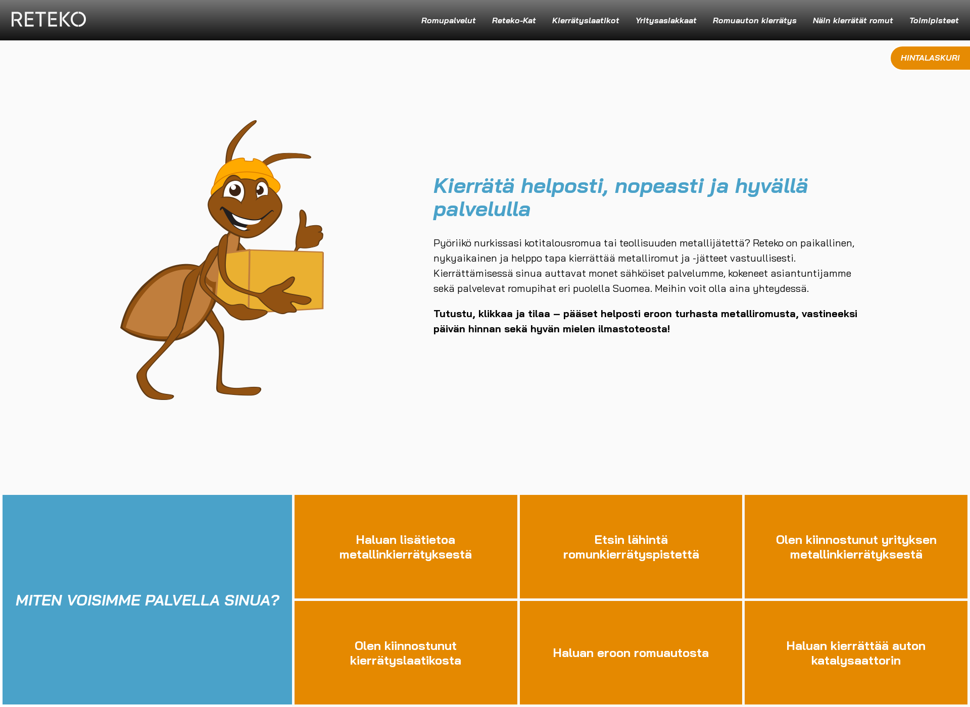 Screenshot for muhoksenromu.fi
