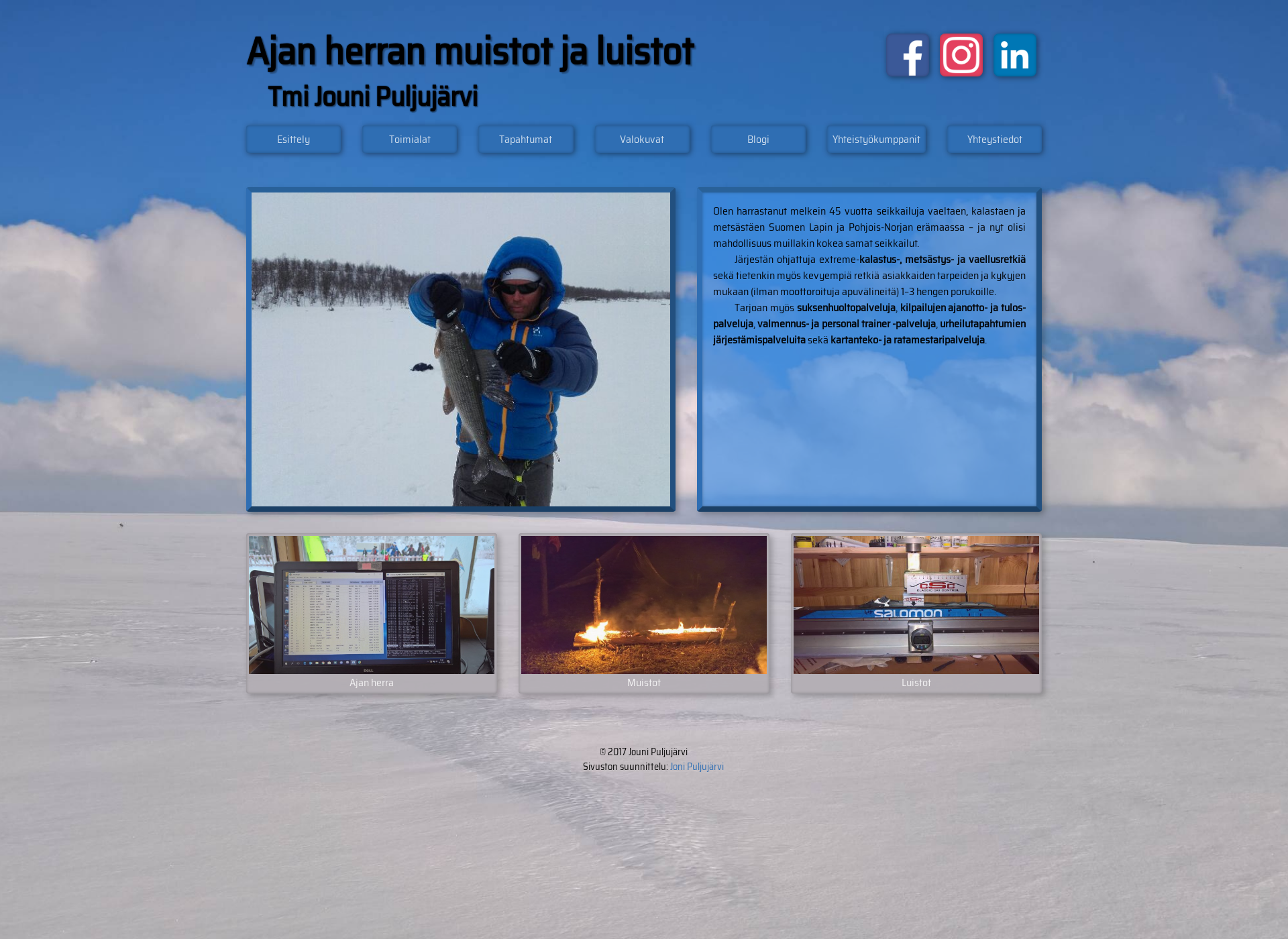 Skärmdump för muistotjaluistot.fi