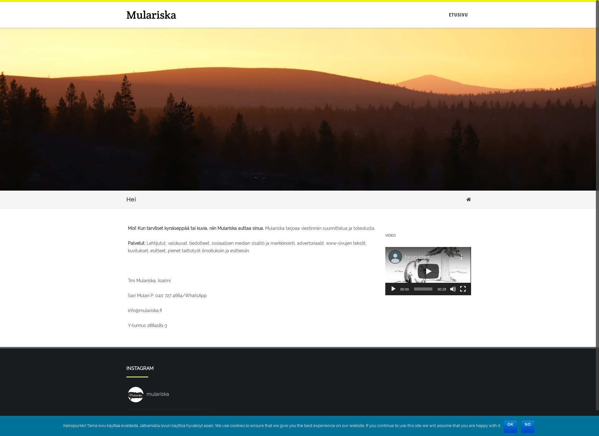 Skärmdump för mulariska.fi