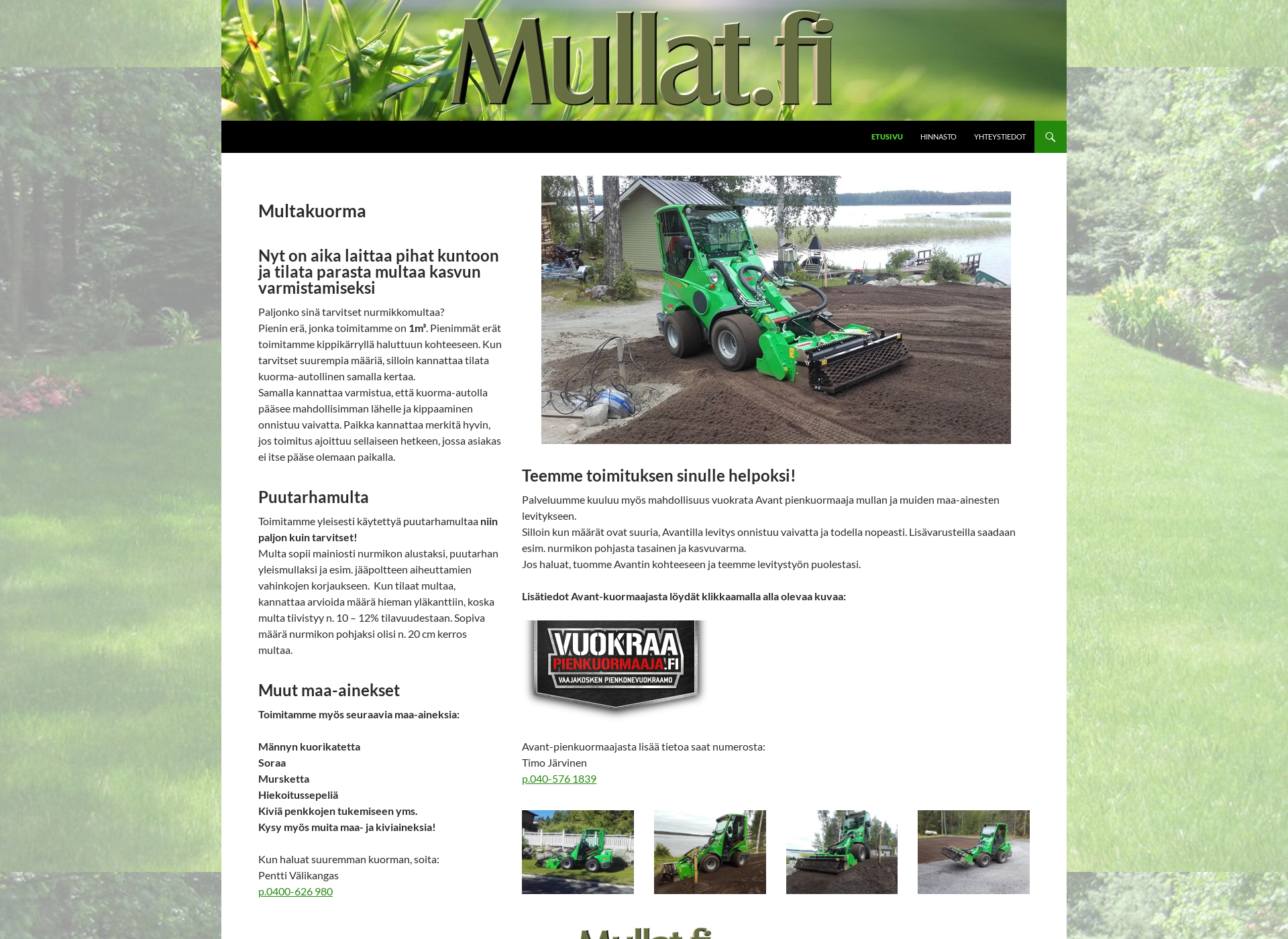 Screenshot for mullat.fi