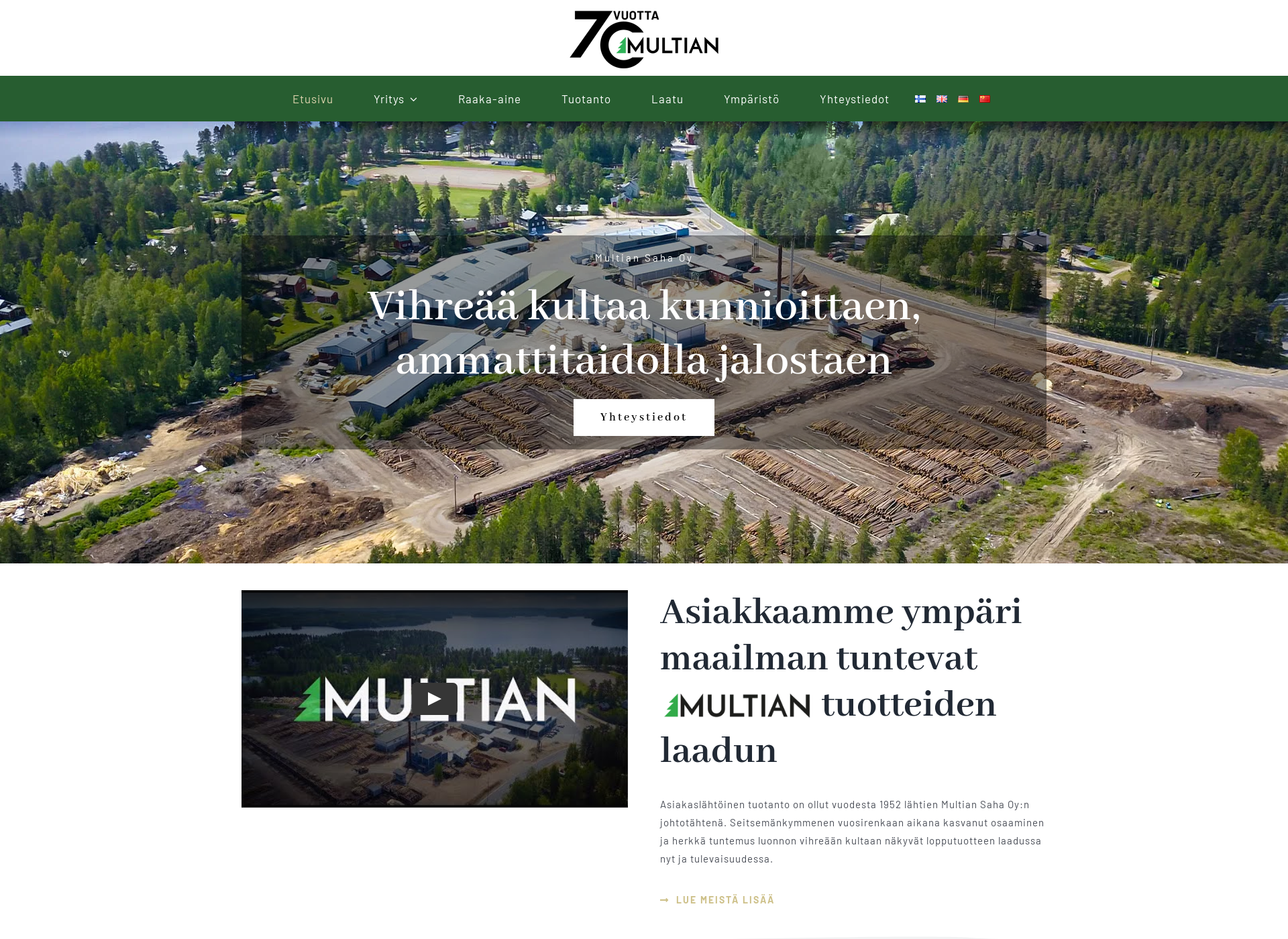 Skärmdump för multian.fi