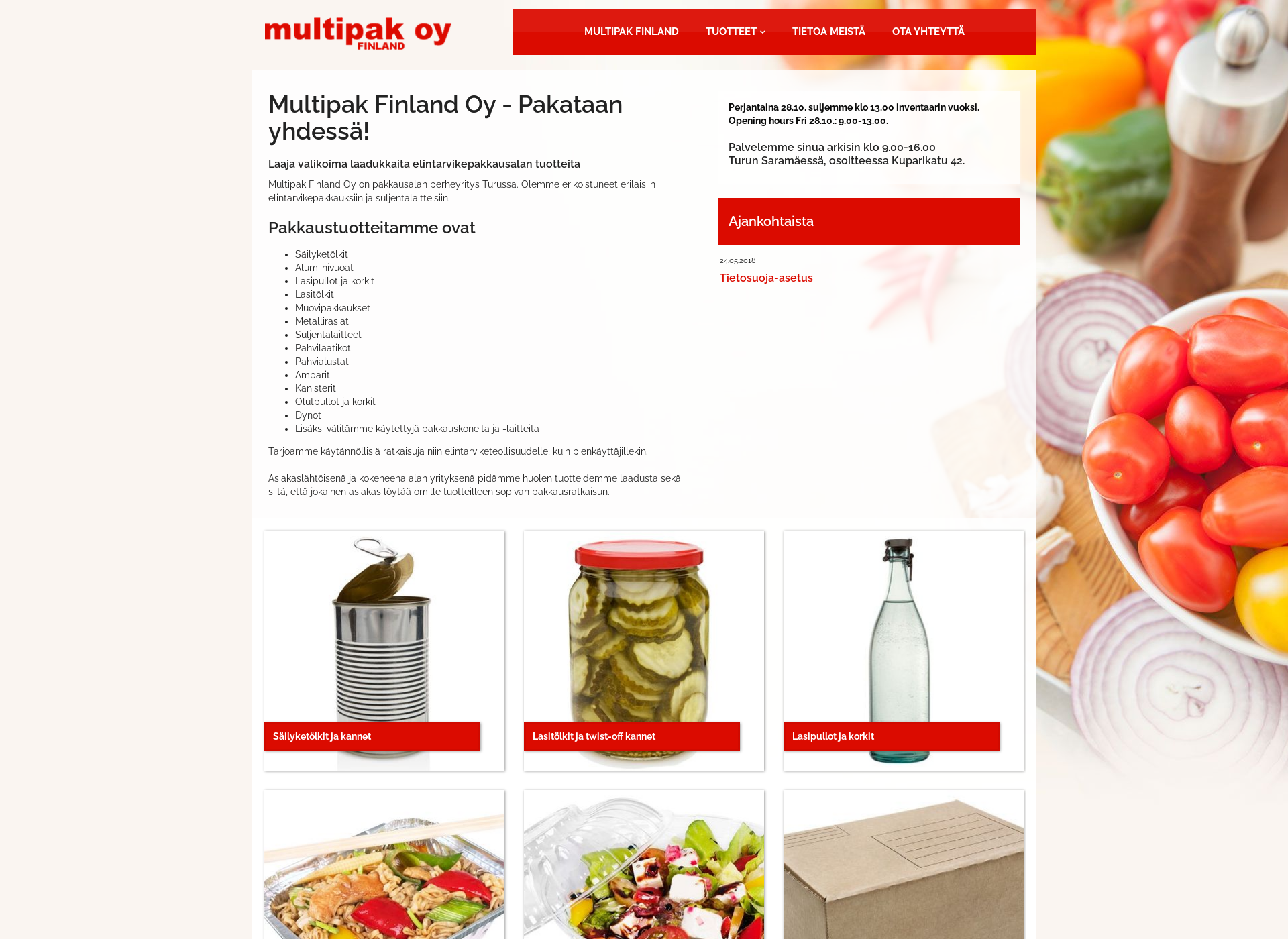Screenshot for multipak.fi