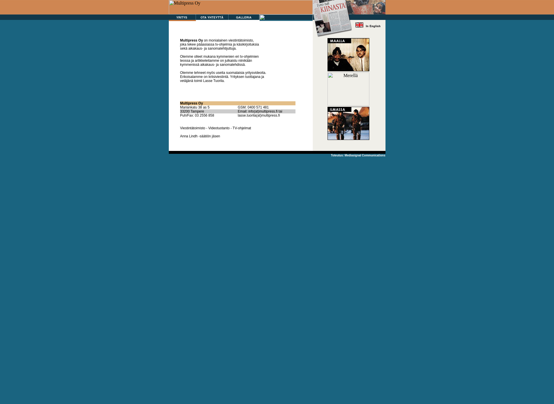 Skärmdump för multipress.fi