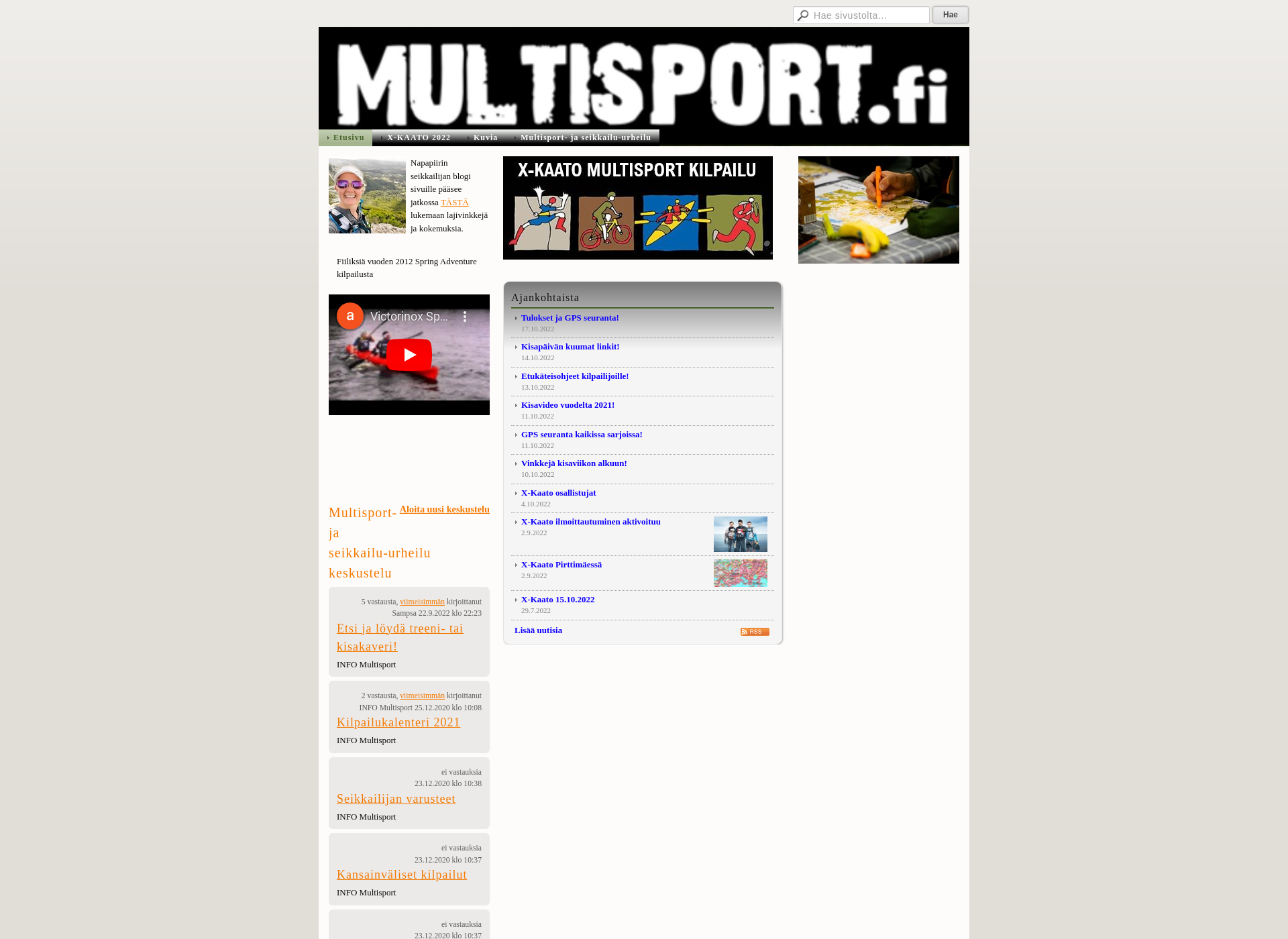 Skärmdump för multisport.fi