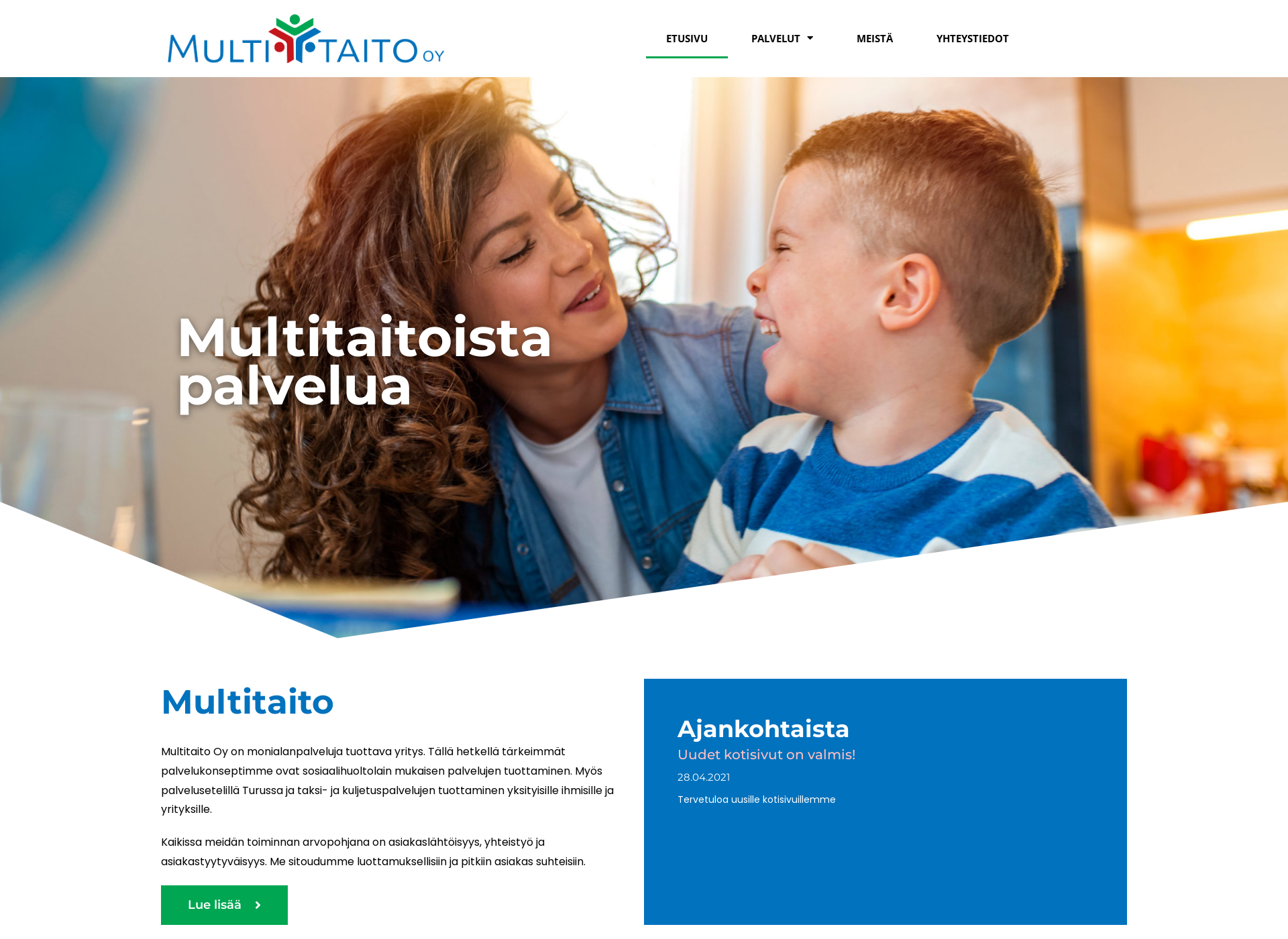 Skärmdump för multitaito.fi