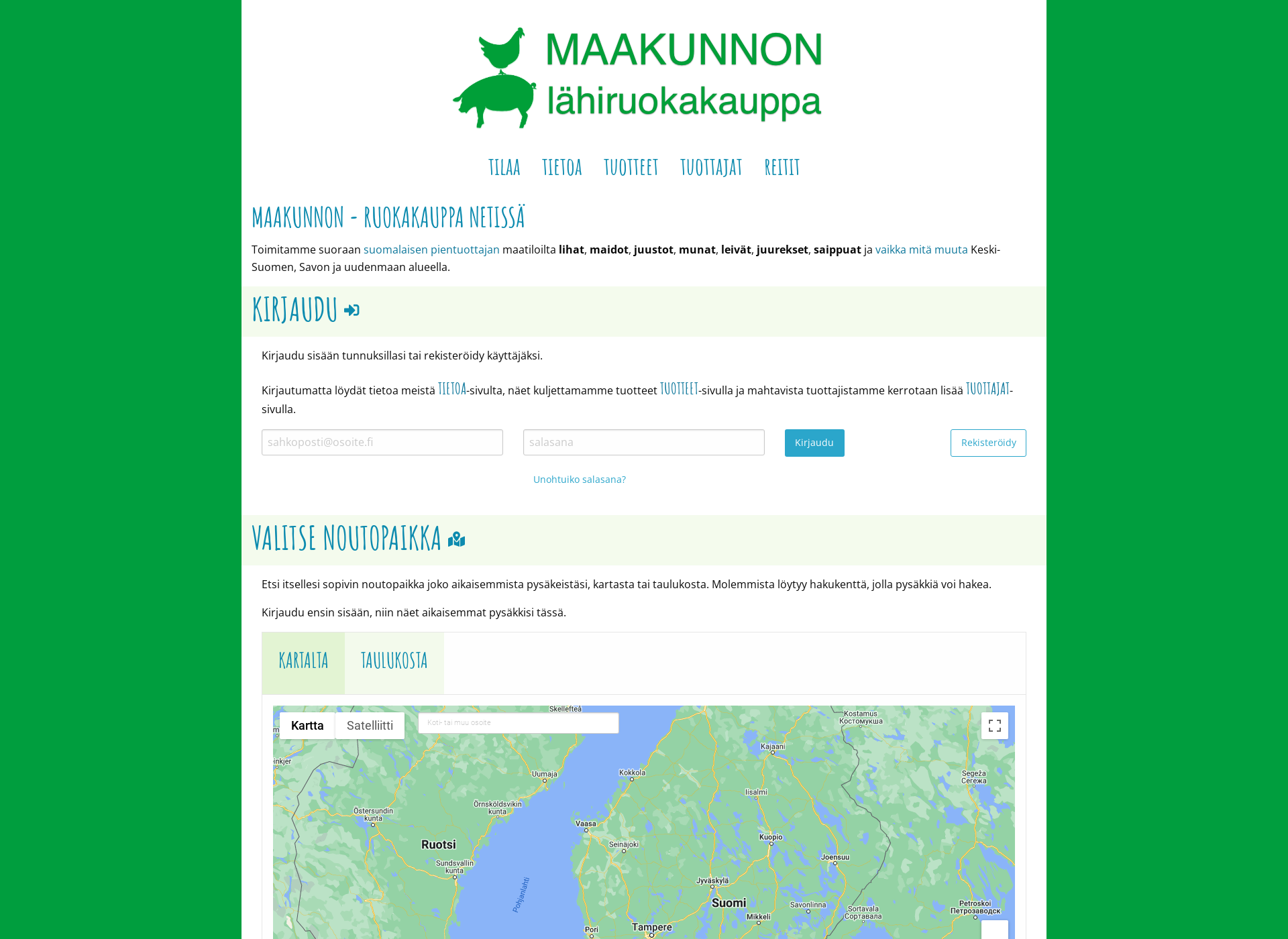 Skärmdump för munakauppa.fi