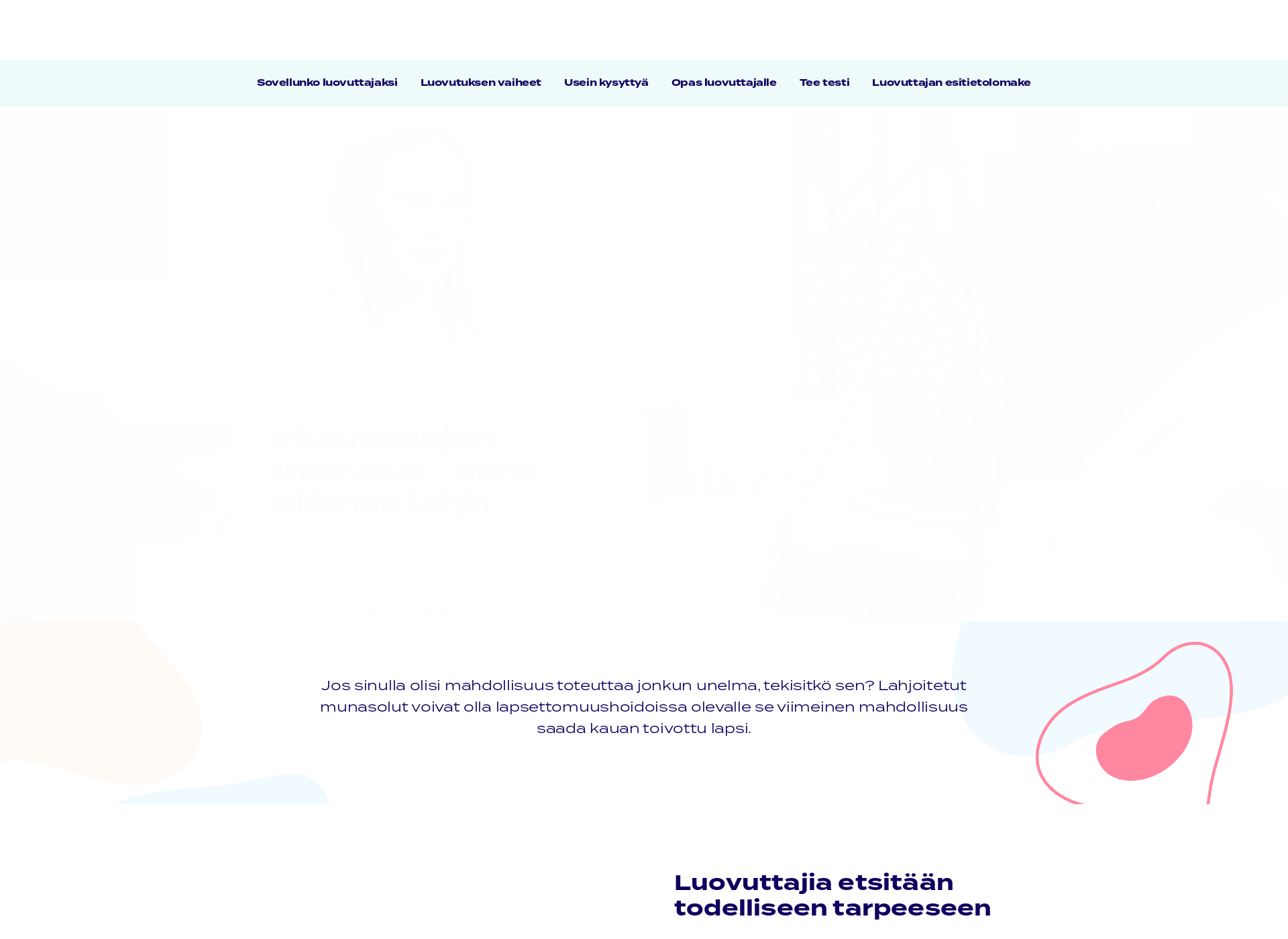Screenshot for munasolulahjoitus.fi