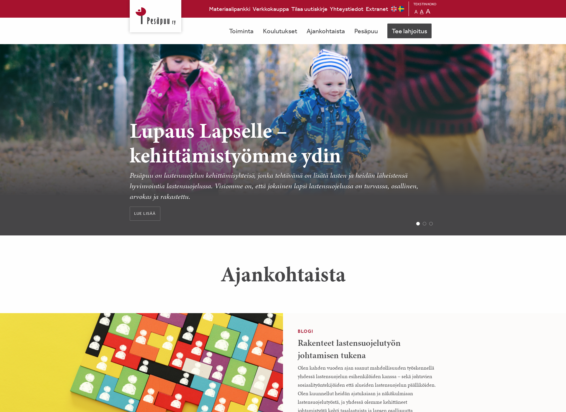 Skärmdump för munperheet.fi