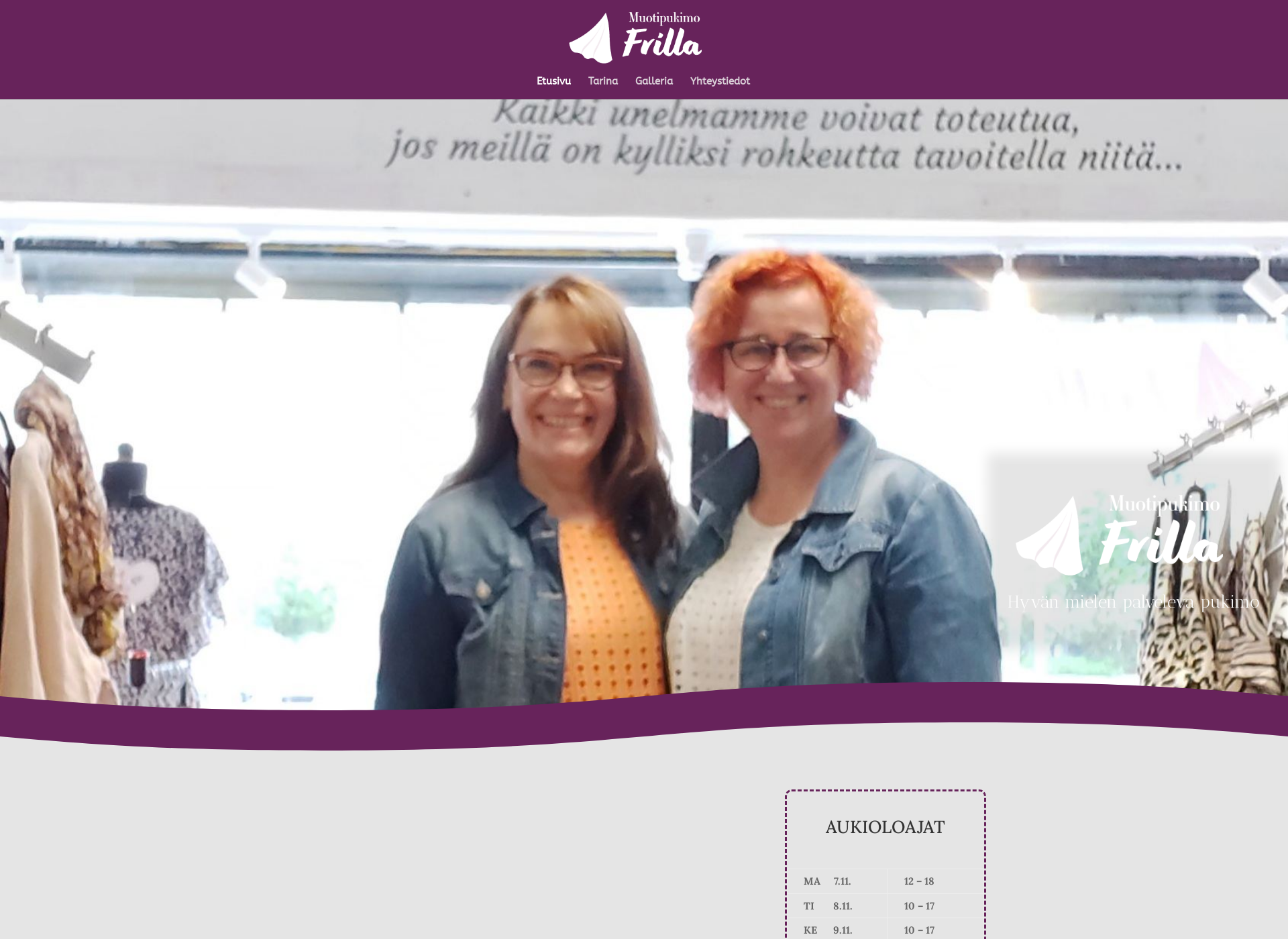 Screenshot for muotipukimofrilla.fi