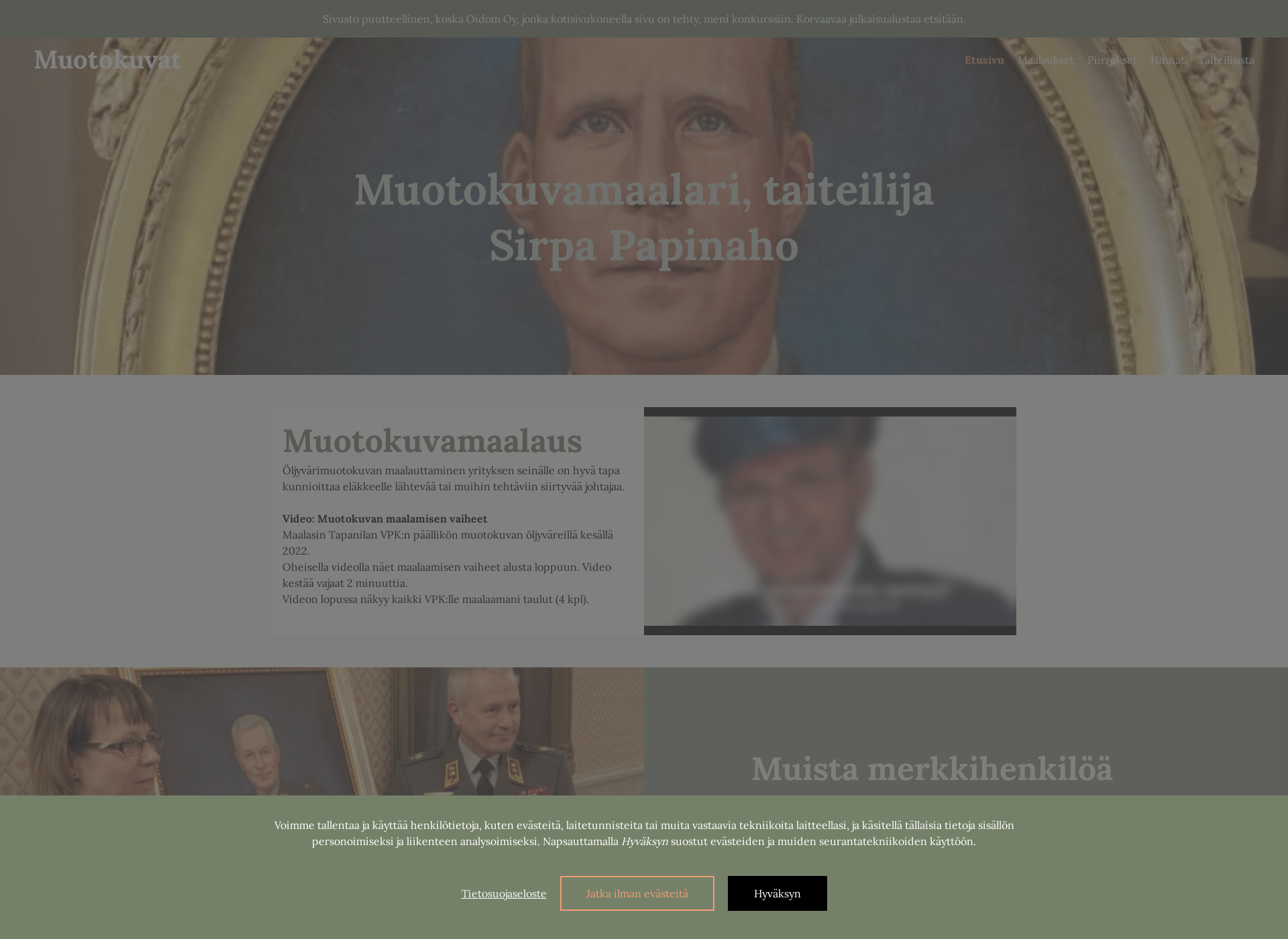 Screenshot for muotokuvat.fi